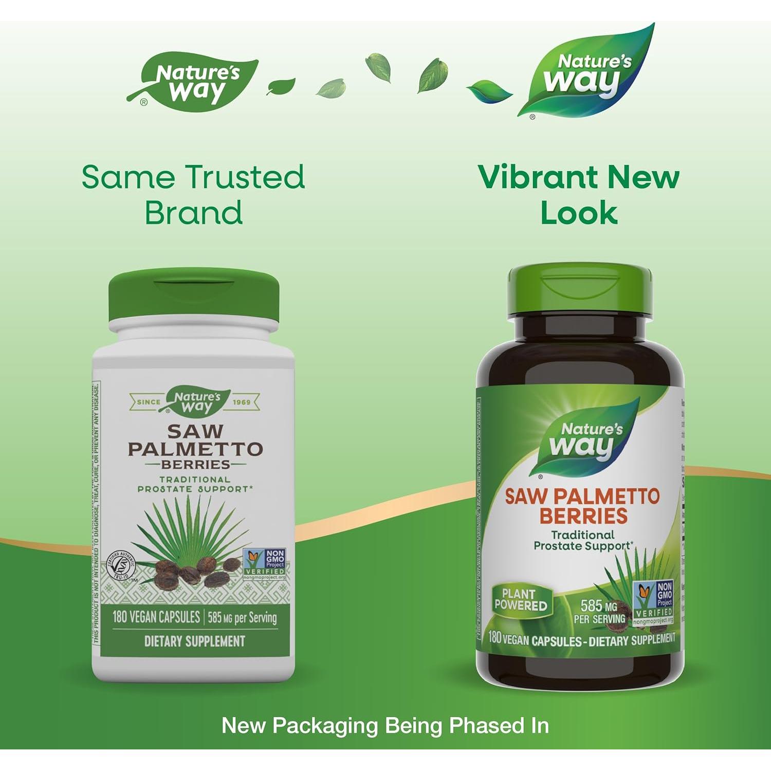 Berries de Saw Palmetto Nature's Way 180 Cápsulas Veganas