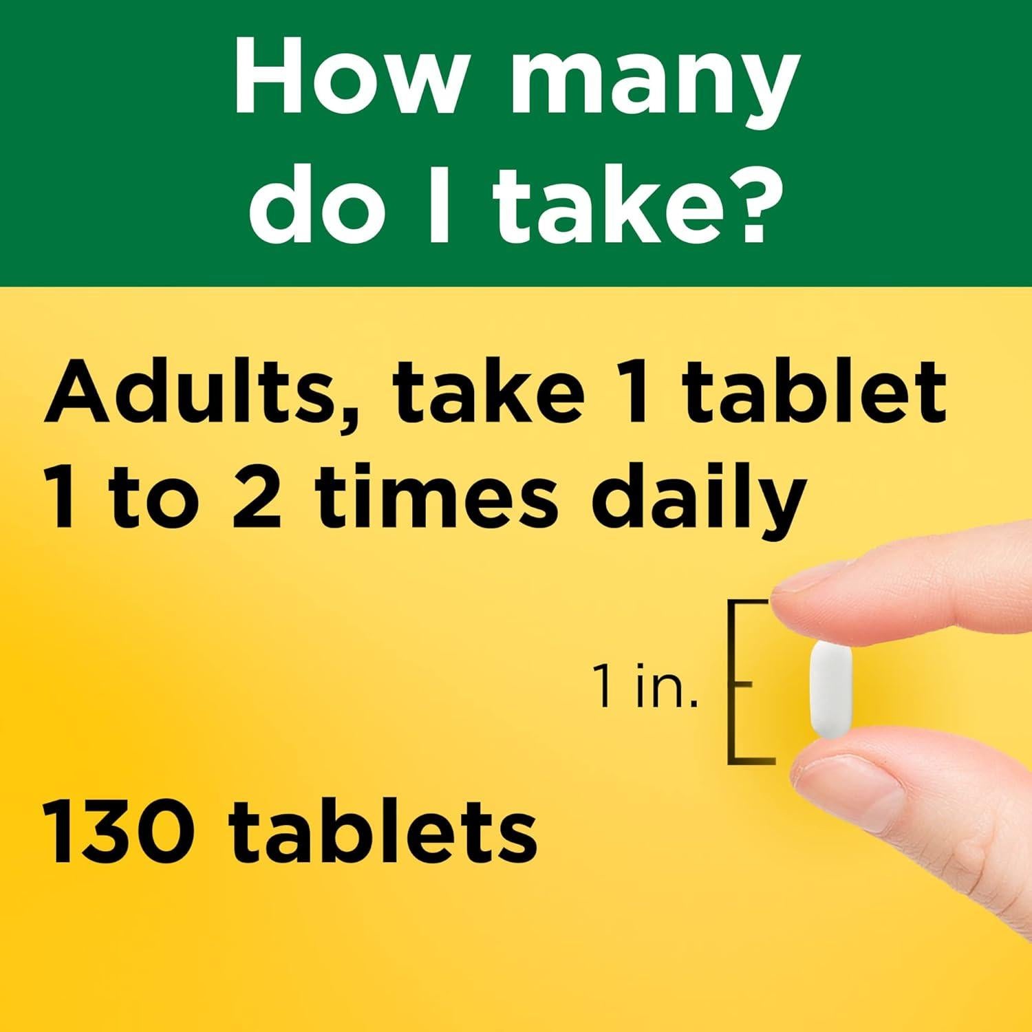 Nature Made Calcio 500 mg con Vitamina D3 - 130 Tabletas