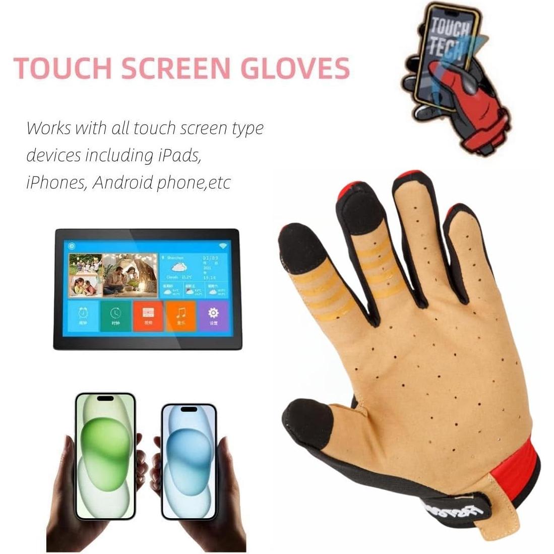 Guantes de Motocross TATACLEA Táctiles Transpirables Unisex