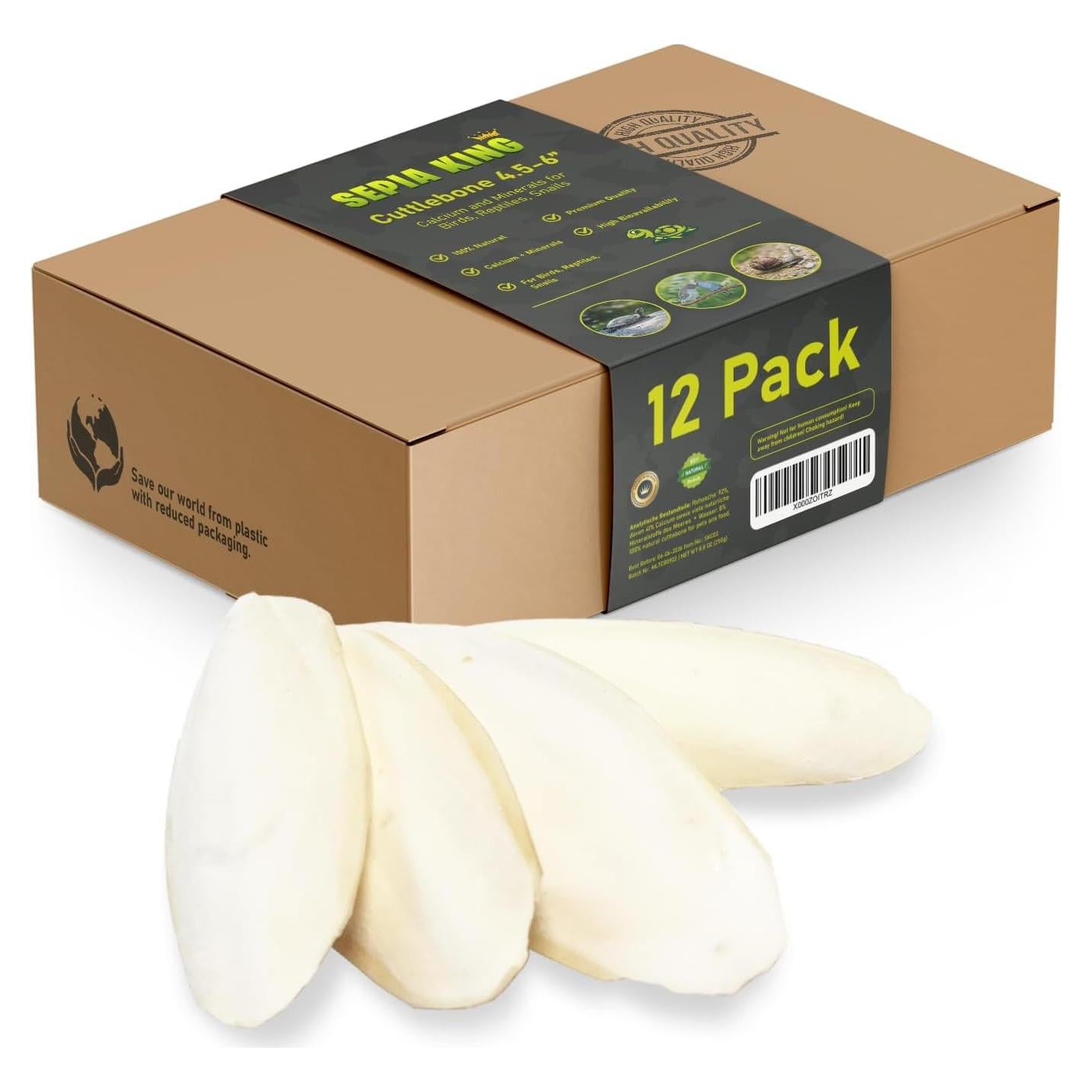 Cáscara de Sepia 100% Natural Sepia King - Paquete de 12