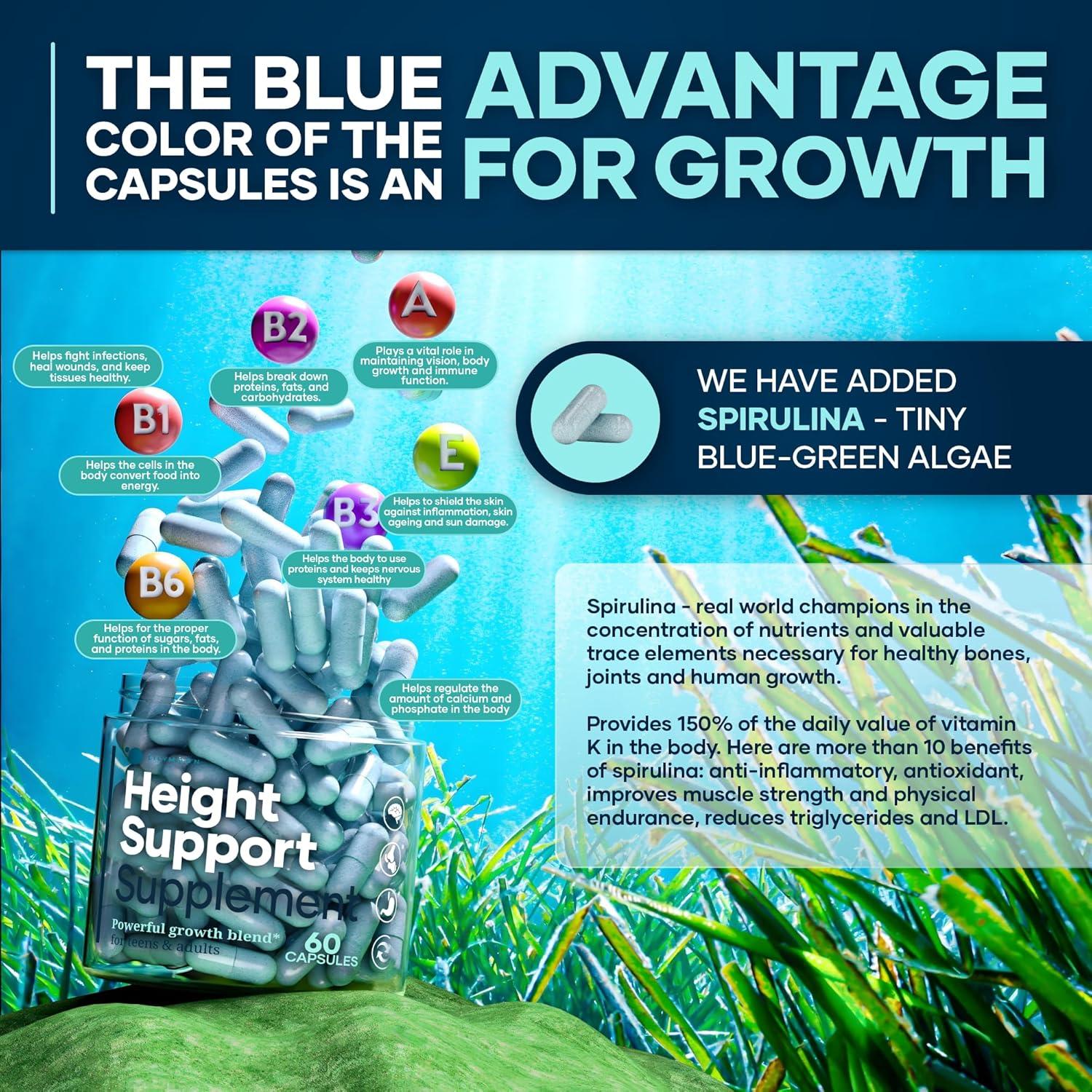 Suplemento de Crecimiento Altura y Huesos Lilymoon 60 Cápsulas