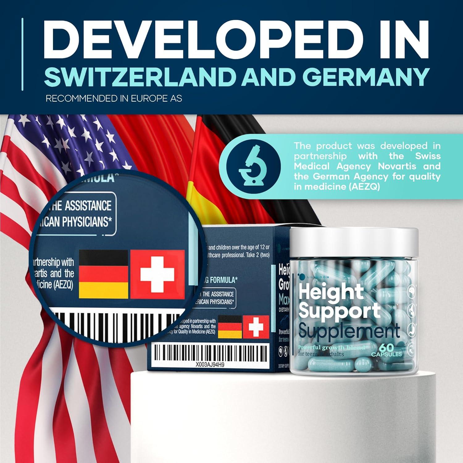 Suplemento de Crecimiento Altura y Huesos Lilymoon 60 Cápsulas