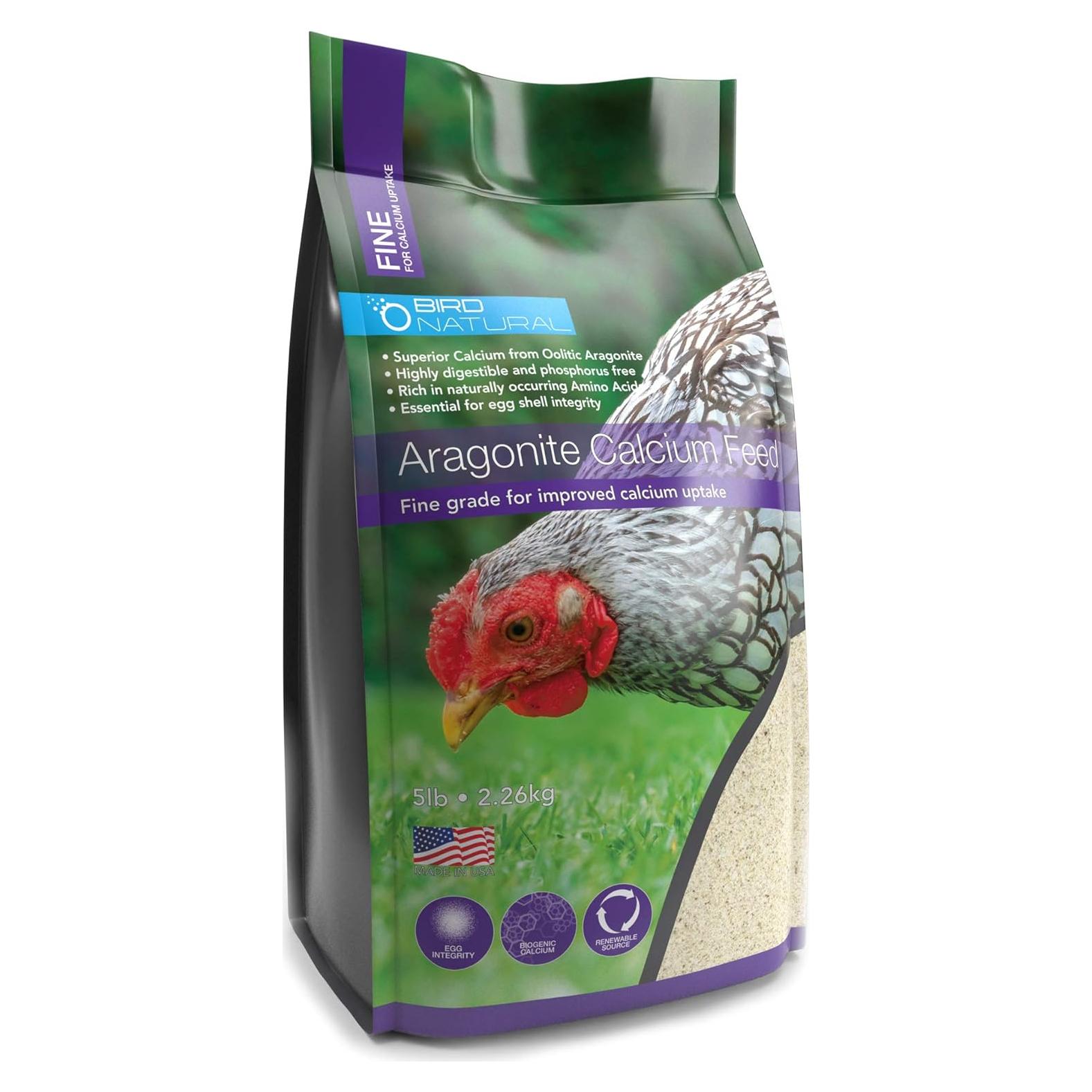 Suplemento de Calcio Aragonita Oolítica para Pollos 2.26kg