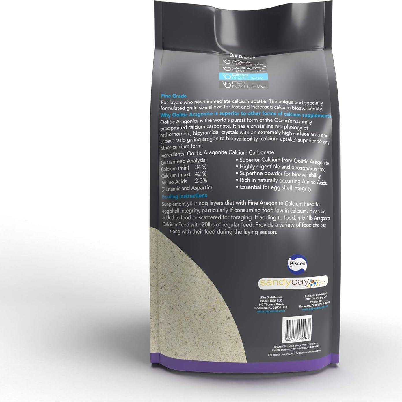 Suplemento de Calcio Aragonita Oolítica para Pollos 2.26kg