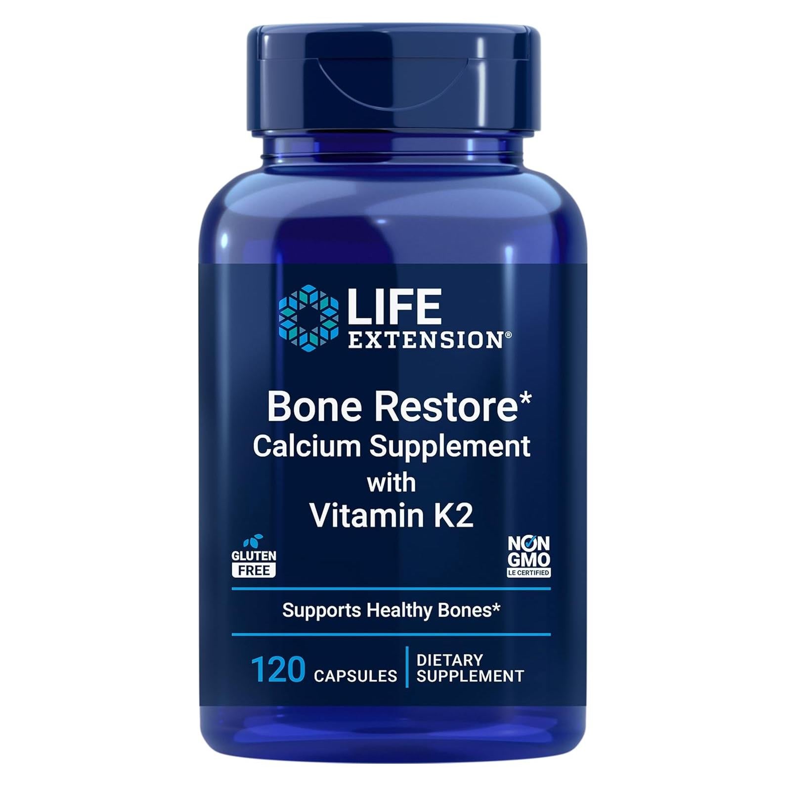 Suplemento de Salud Ósea Life Extension - 120 Cápsulas con Calcio, D3 y K2