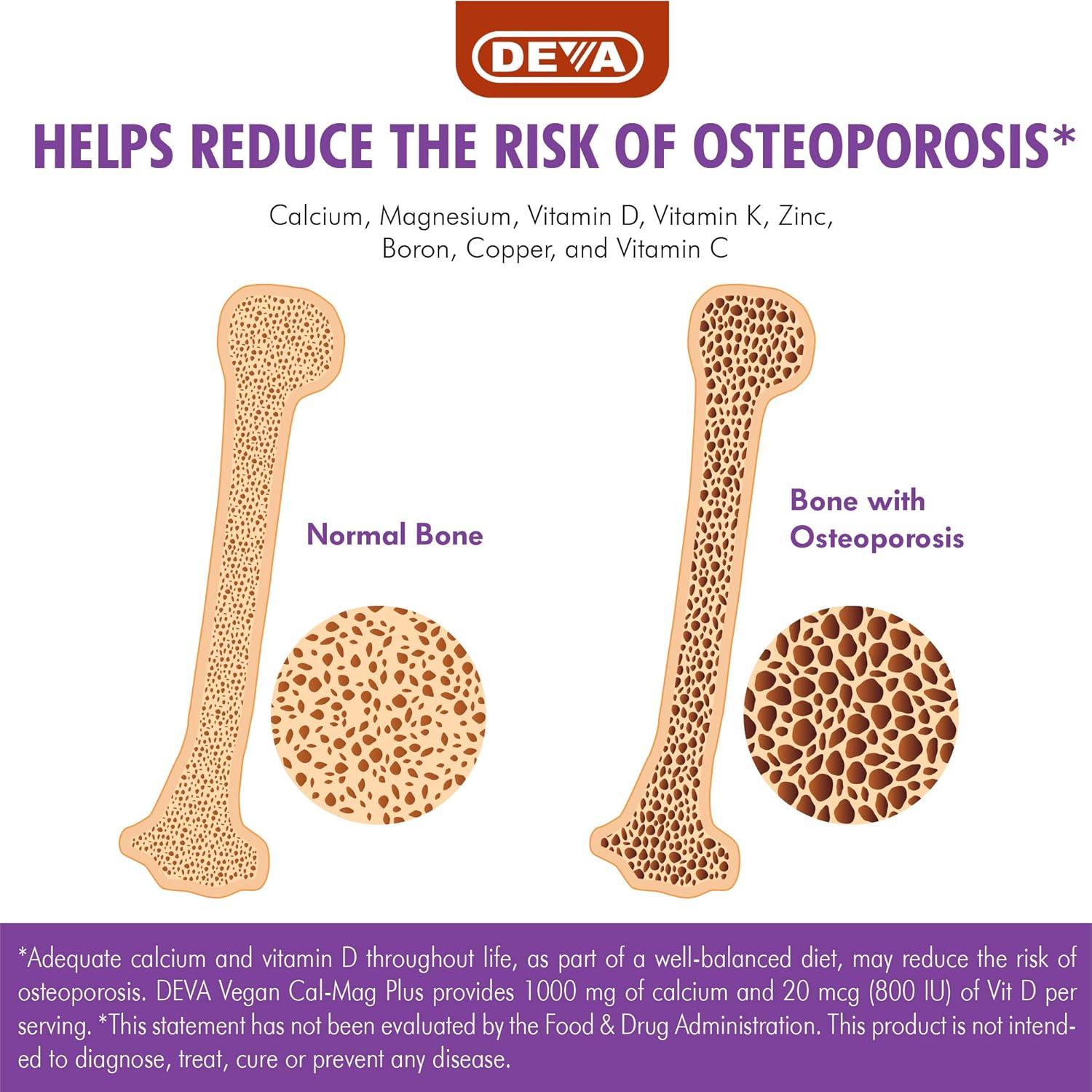Suplemento Vegano DEVA Calcio y Magnesio 90 Tabletas x2