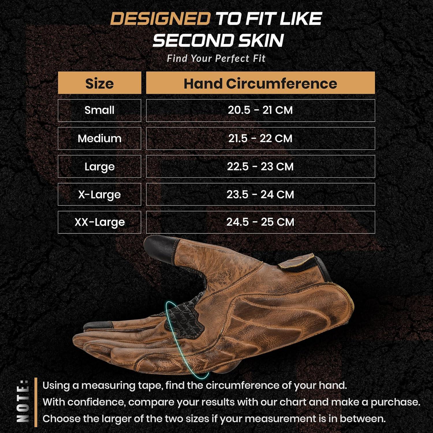 Guantes de Motocicleta aaasportx M20 Cuero Negro Táctiles