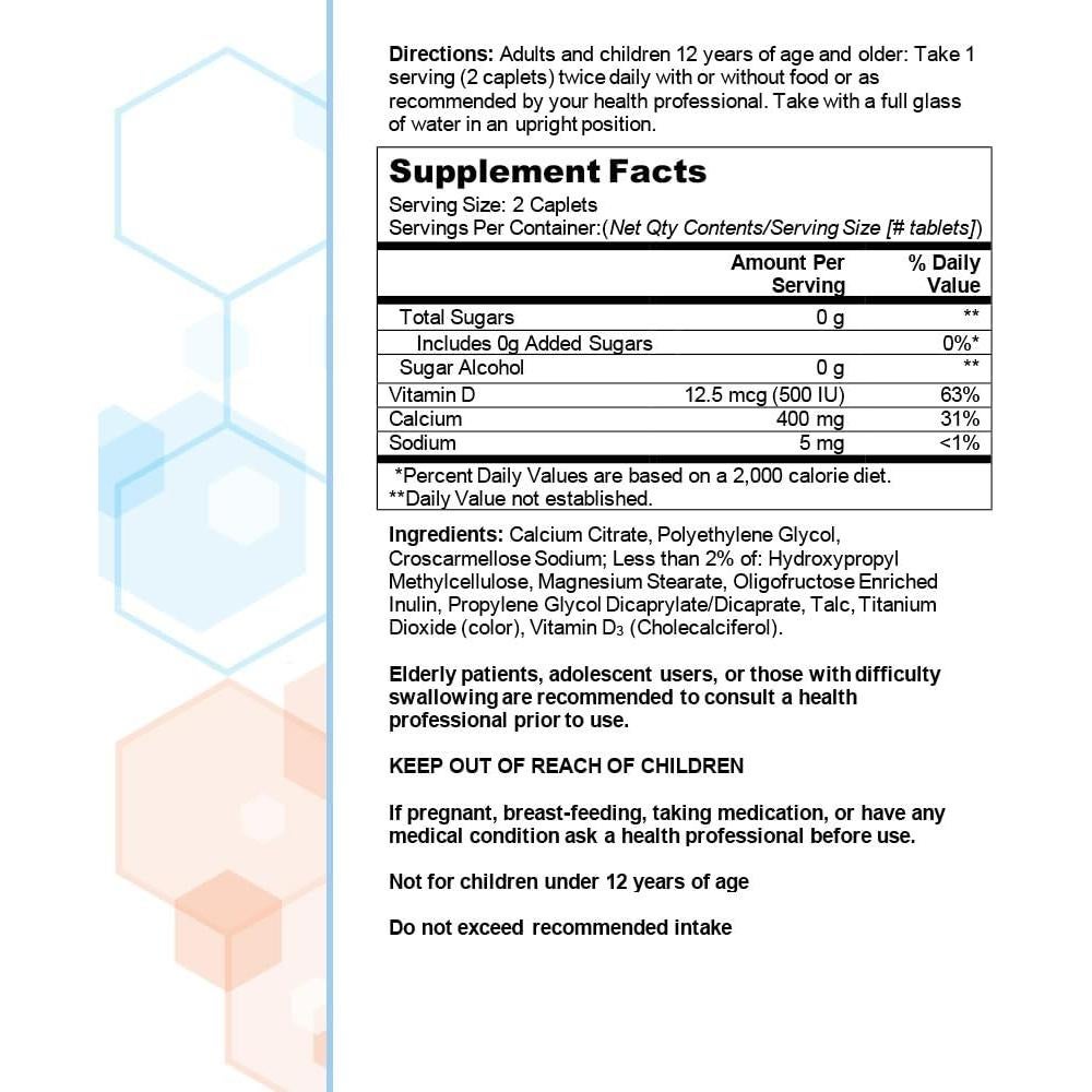 Citracal Petites Suplemento de Calcio 400 mg + Vitamina D3 500 UI