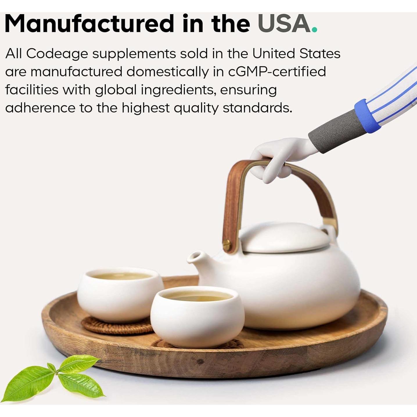 Suplemento de Calcio Codeage 250mg + Vitamina D3 y Minerales - 120 Cápsulas