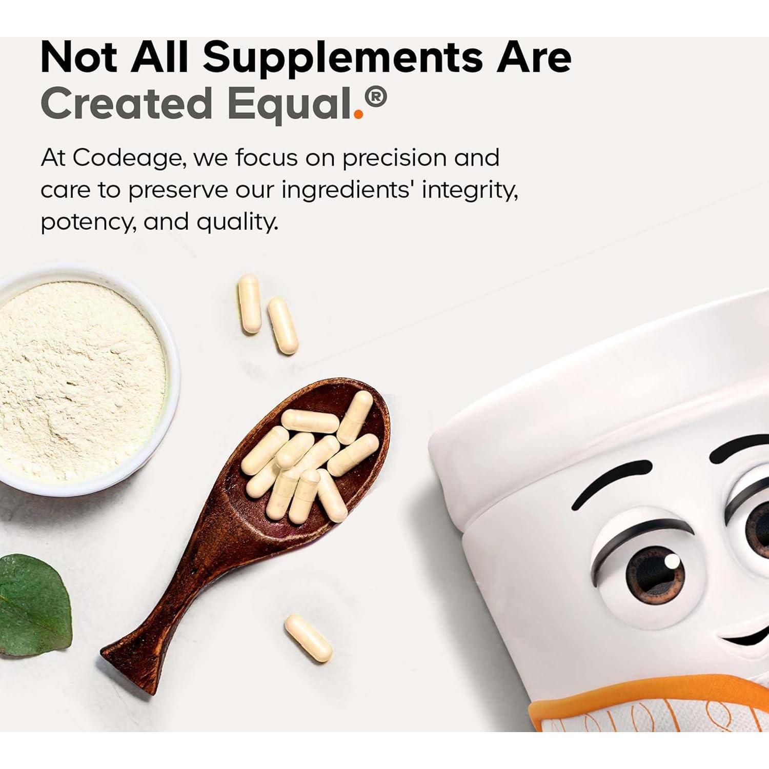 Suplemento de Calcio Codeage 250mg + Vitamina D3 y Minerales - 120 Cápsulas