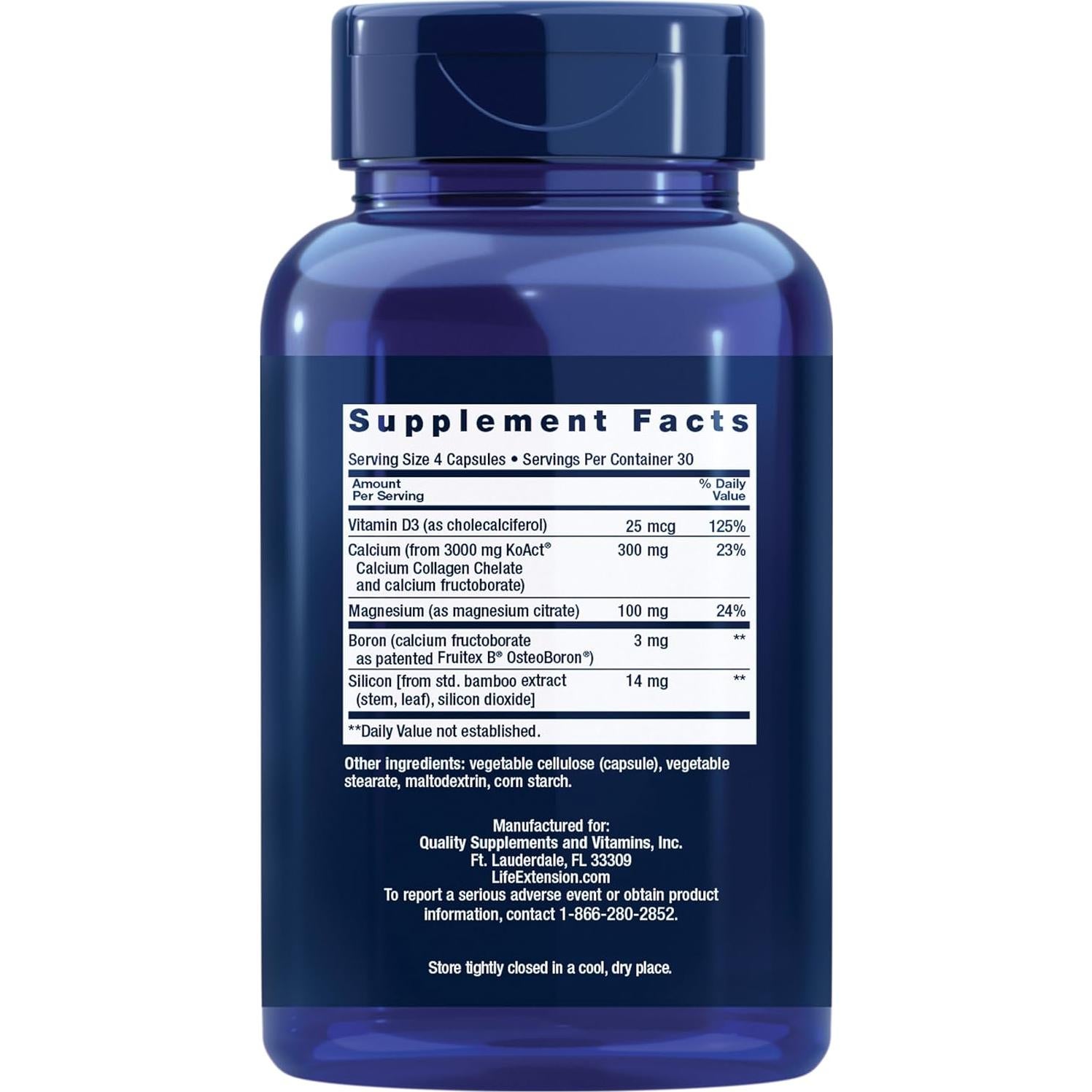 Fórmula de Colágeno y Calcio Life Extension 120 Cápsulas