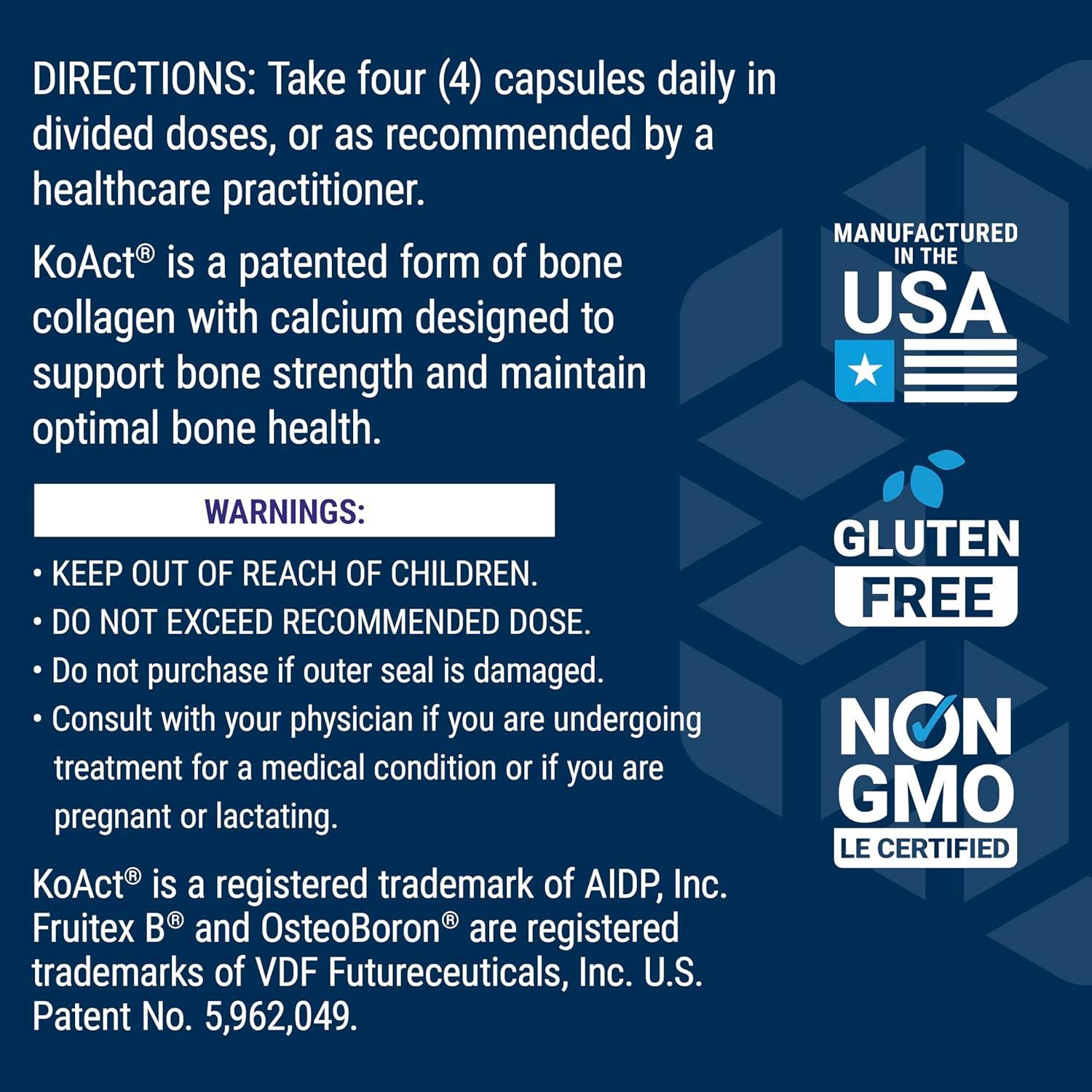 Fórmula de Colágeno y Calcio Life Extension 120 Cápsulas