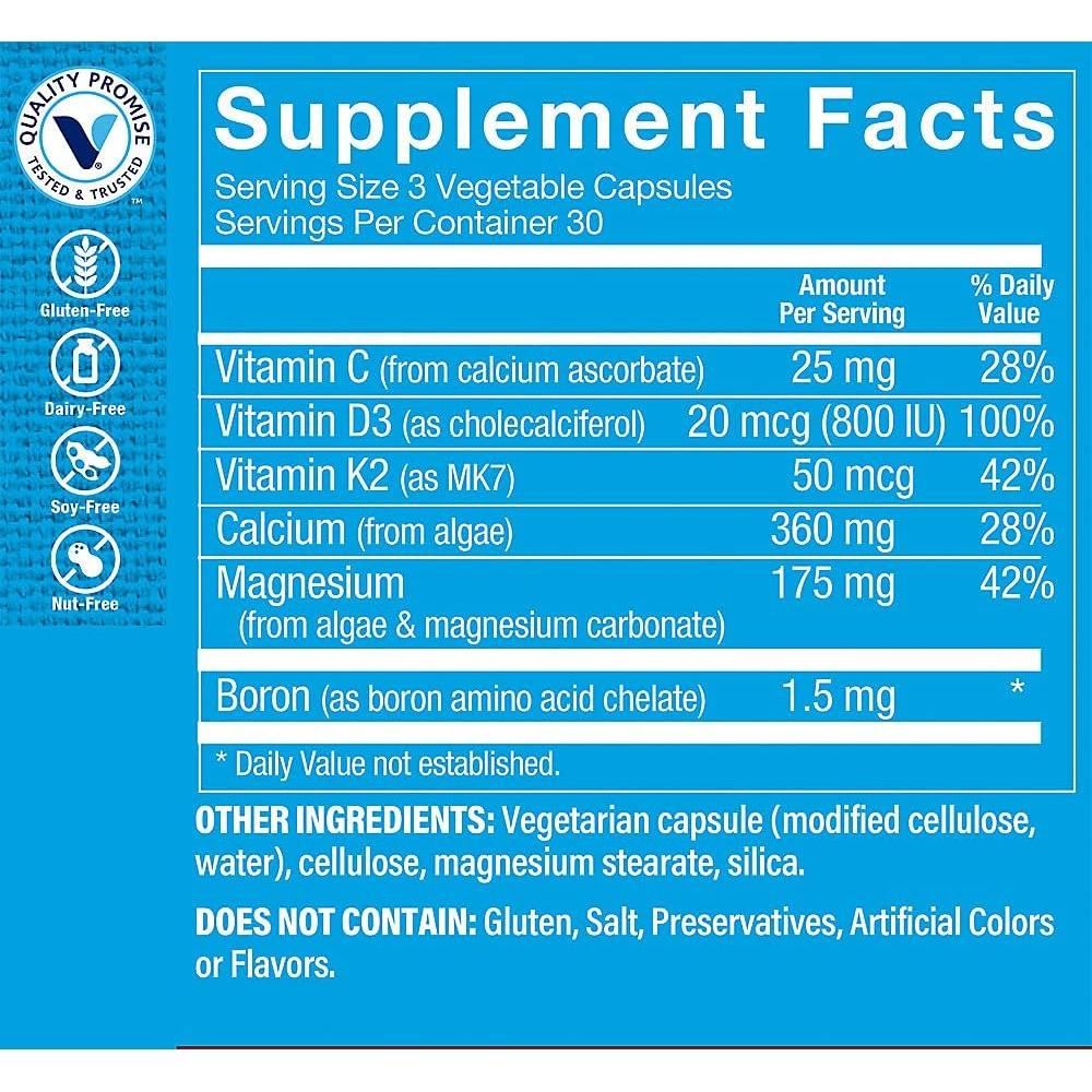 Suplemento de Calcio Vegetal The Vitamin Shoppe 90 Cápsulas