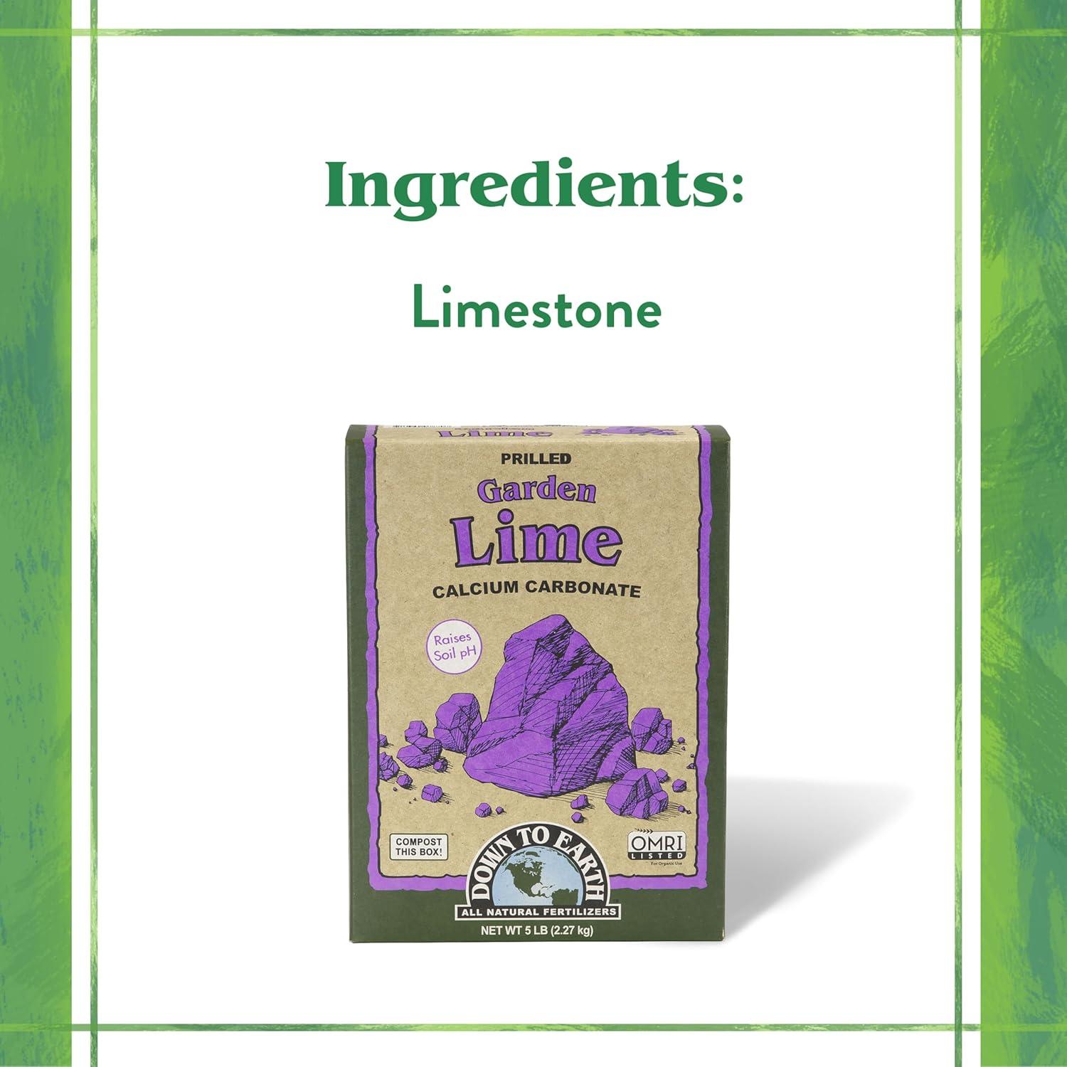 Cal de Jardín Orgánica Down to Earth 2.27kg - Fertilizante Natural