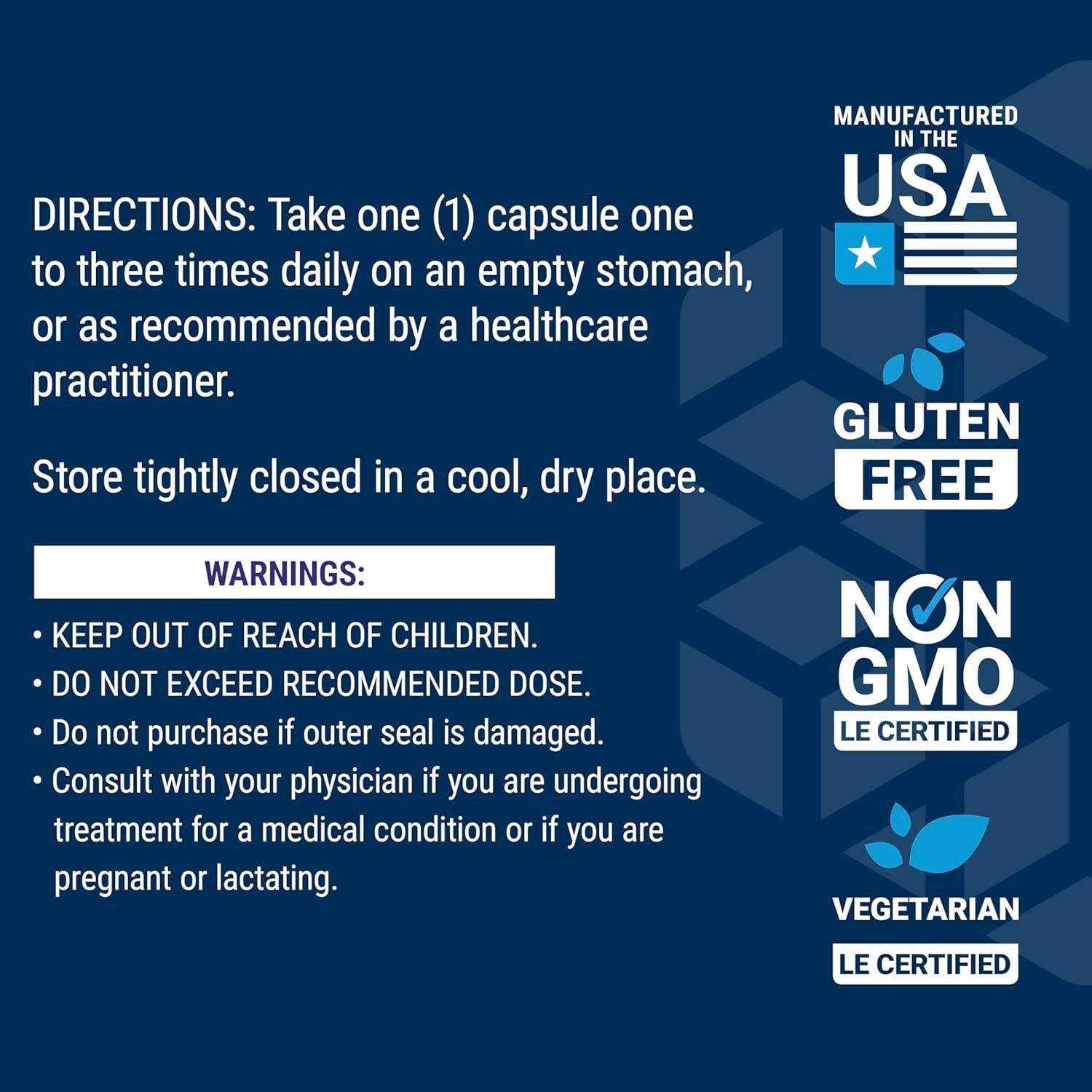 L-Lisina Life Extension 620 mg 100 Cápsulas Vegetales