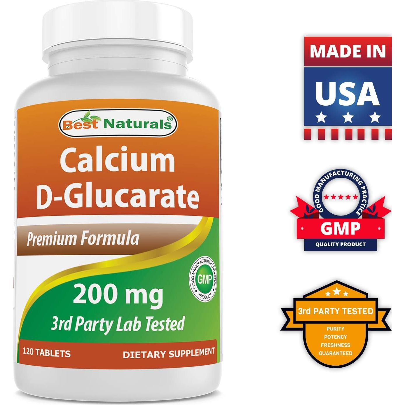 D-Glucarato de Calcio 200 mg Mejores Naturales 120 Tabletas