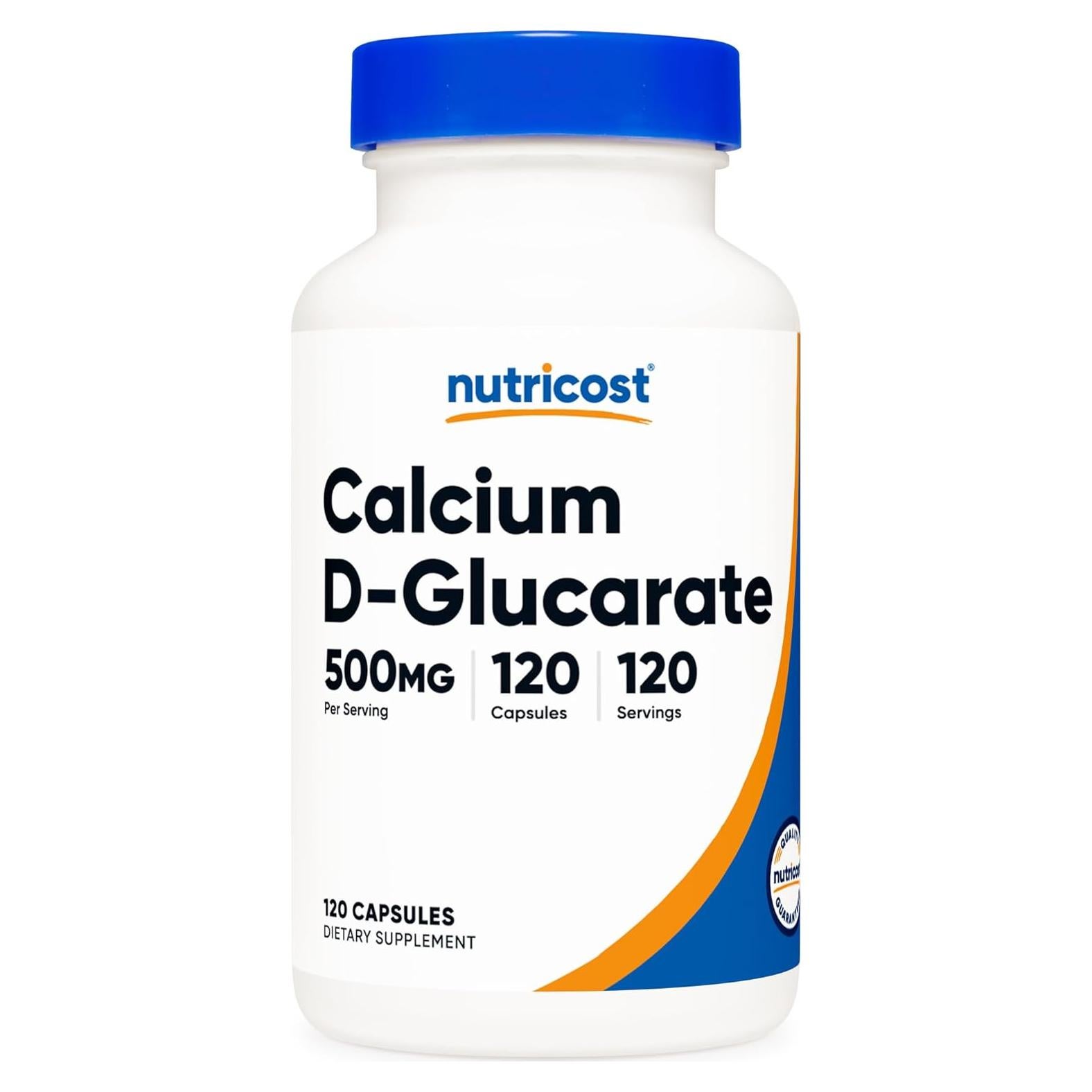 Suplemento Nutricost Glucarato de Calcio D 500mg 120 Cápsulas