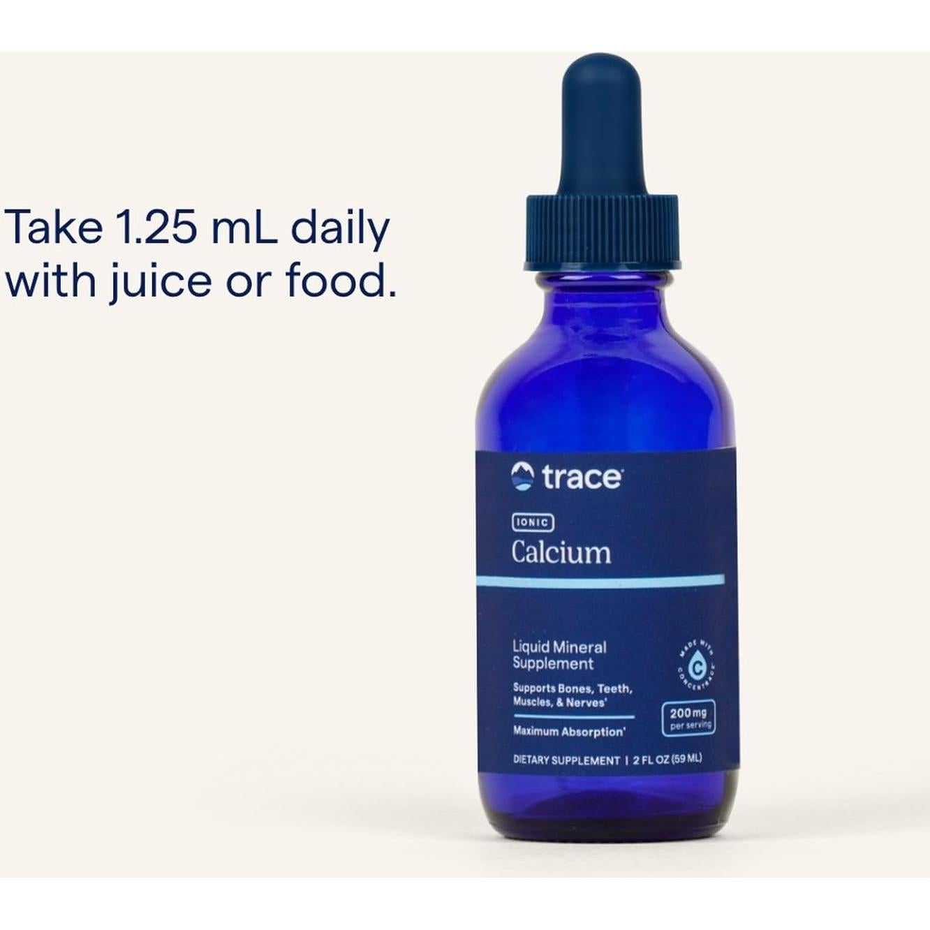 Suplemento Líquido de Calcio Iónico Minerales Traza 59 ml