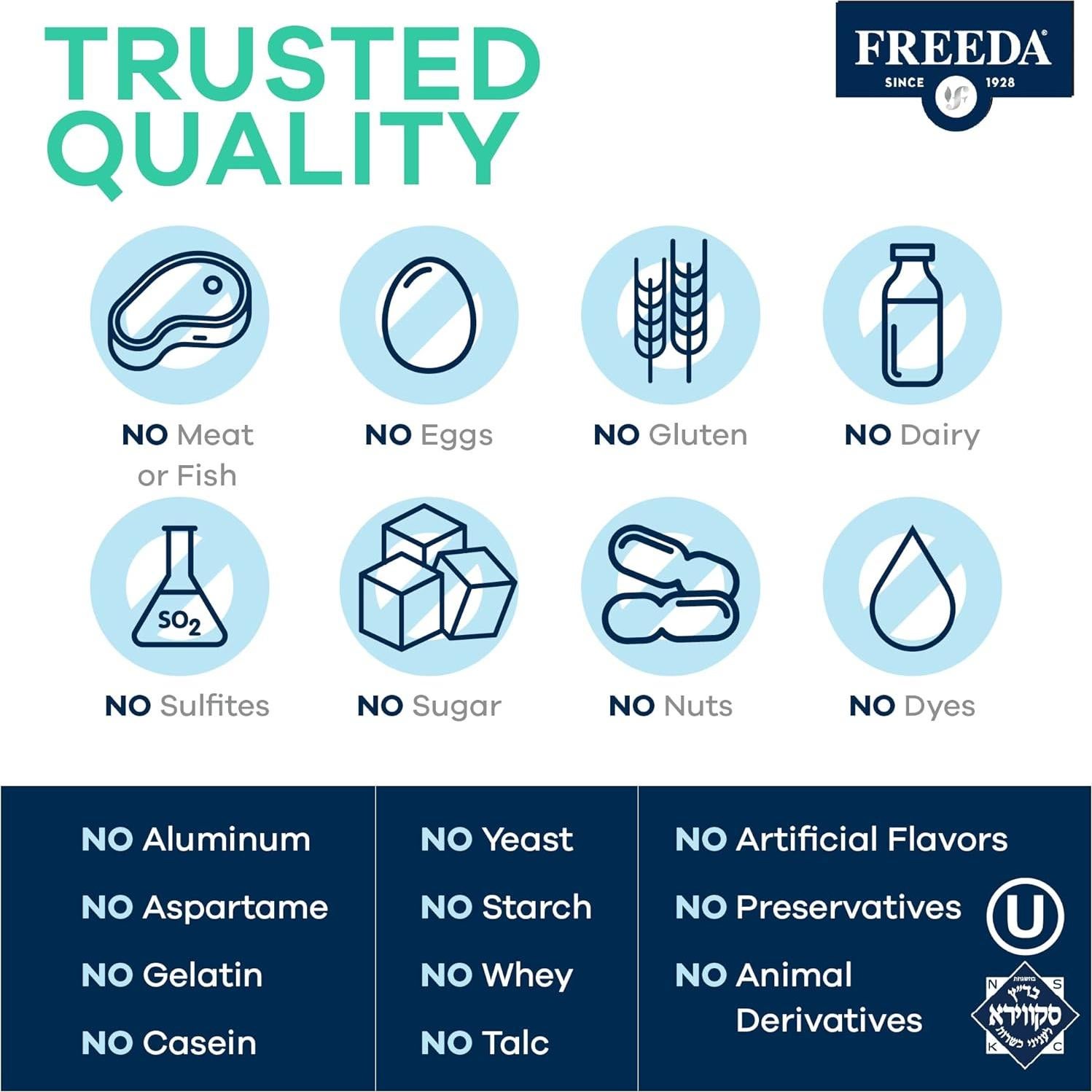 Suplemento Freeda Super Cal/Mg - 100 Cápsulas Veganas