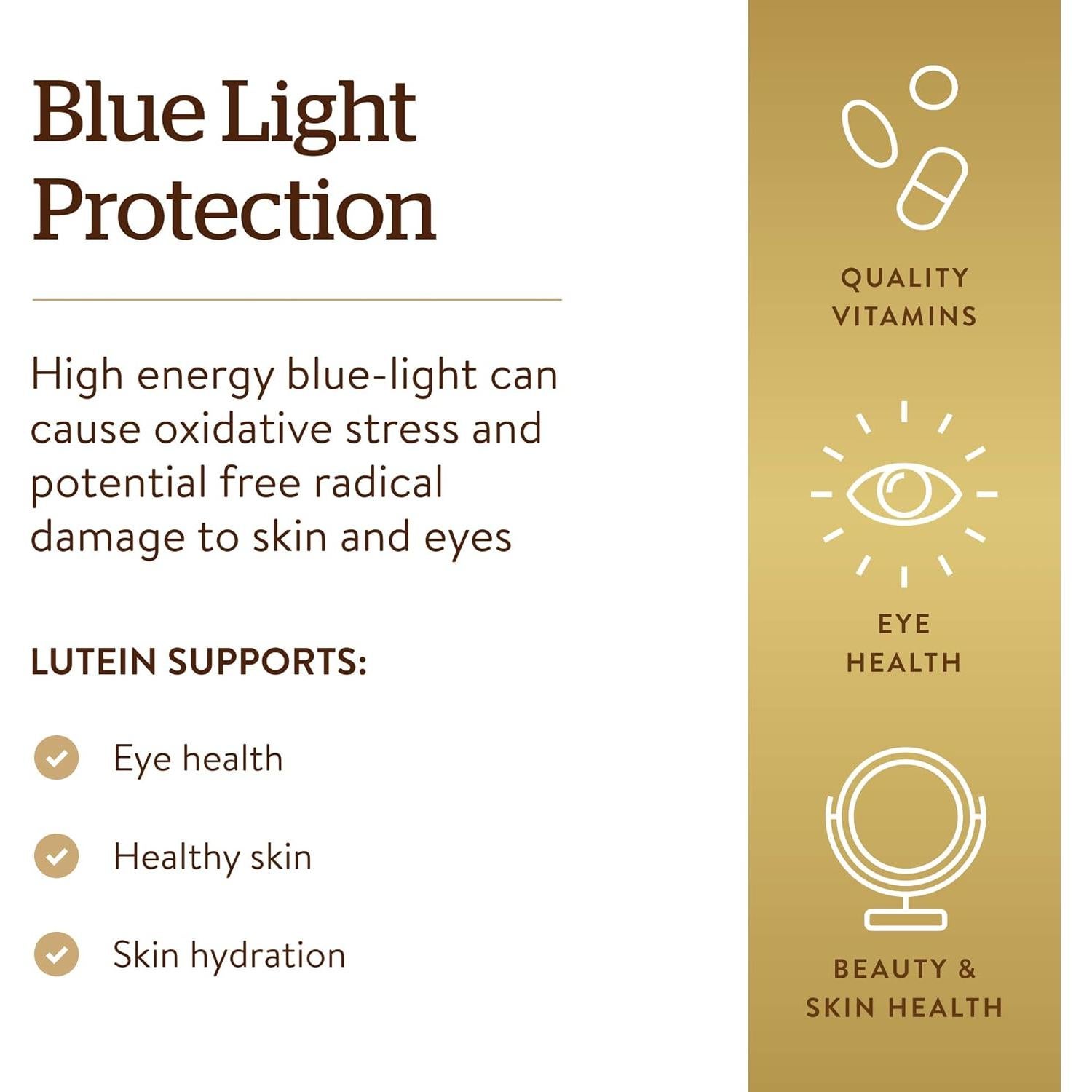 Solgar Luteína 40 mg 30 Cápsulas - Salud Ocular y Filtrado Luz Azul