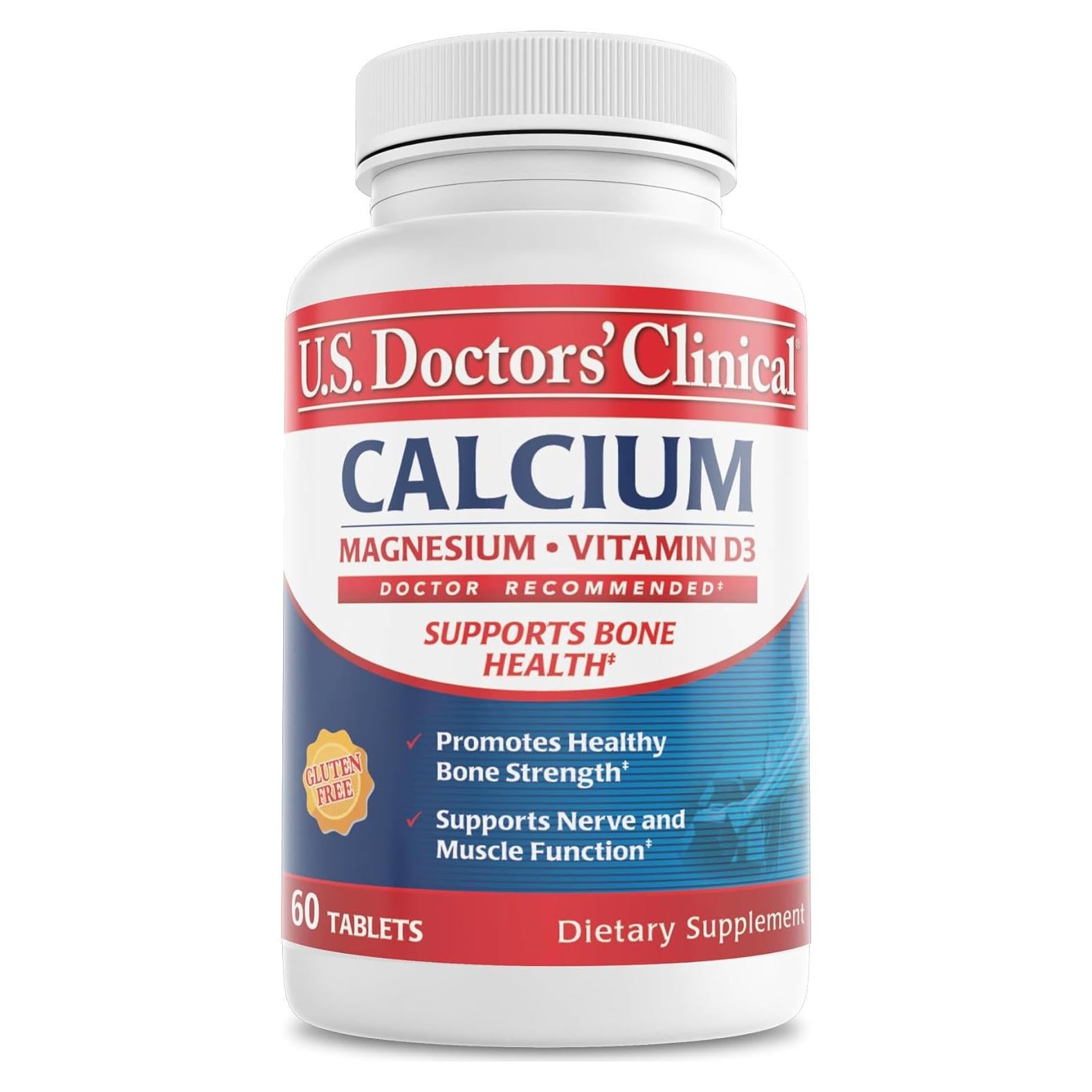 Suplemento de Calcio 1200mg + Magnesio y Vitamina D3 U.S. Doctors