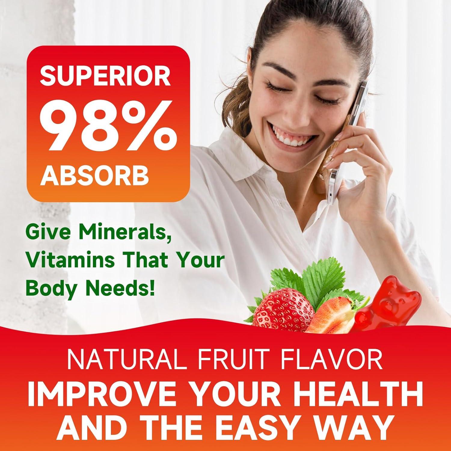 Gomitas de Citrato de Calcio Grnlife 1000mg Sin Azúcar 60 Unidades