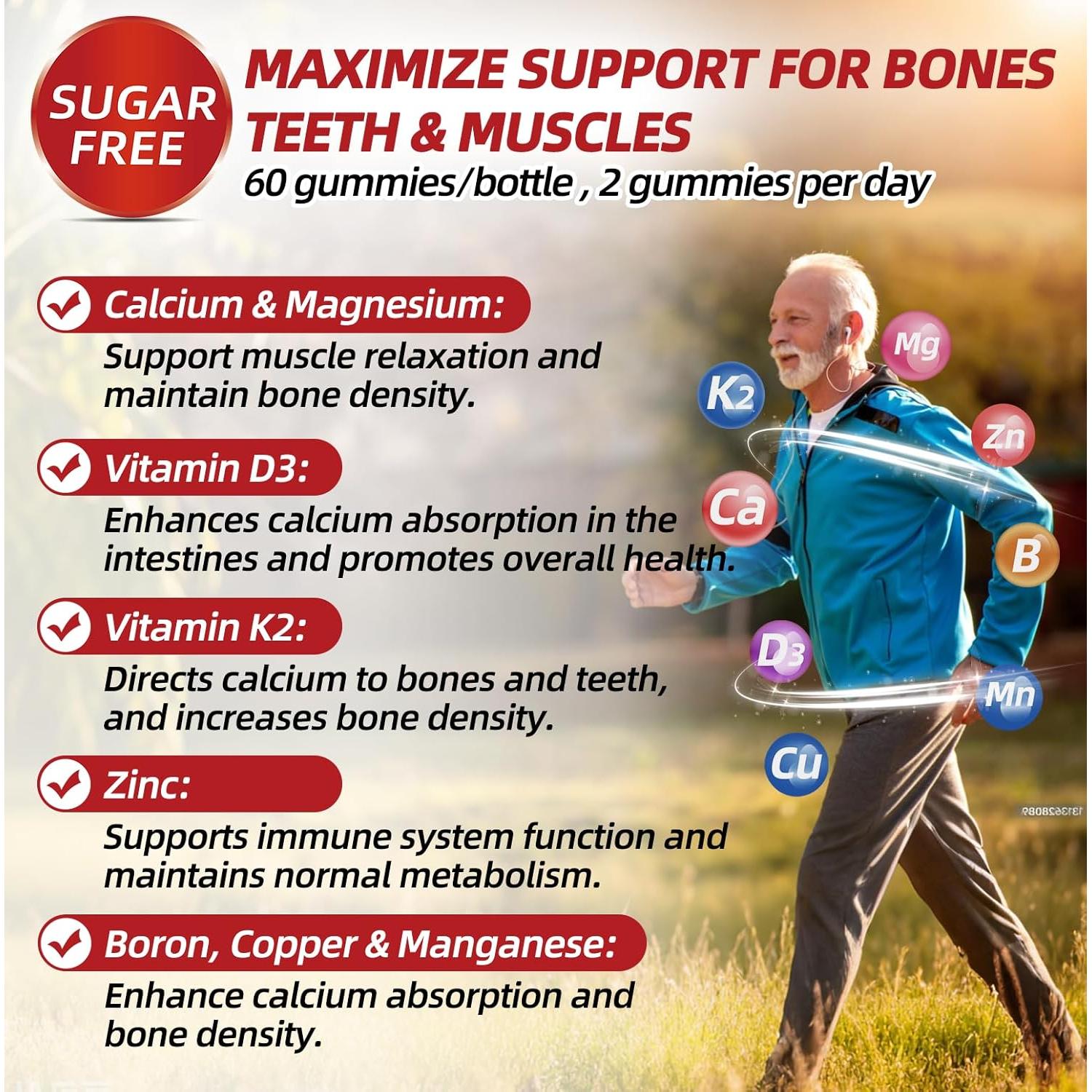 Gomitas de Citrato de Calcio 1200mg DONYU con Vitamina D3