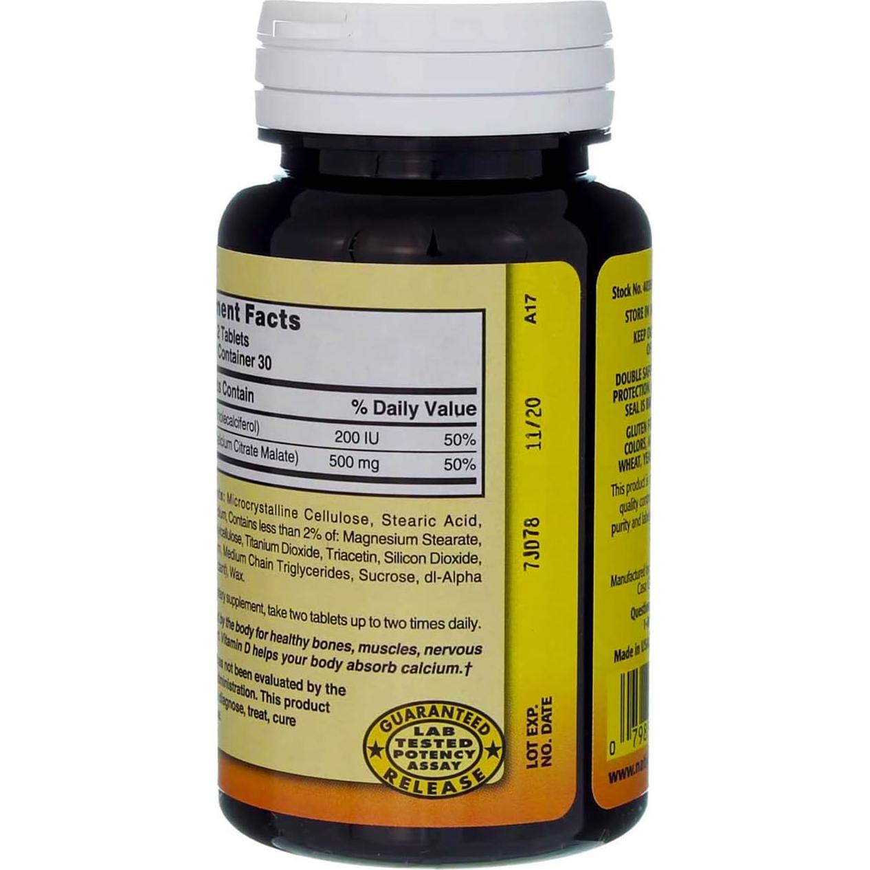 Calcio Citrato Malato Nature's Blend 500 mg 60 tabletas