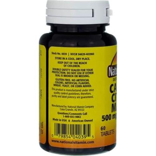 Calcio Citrato Malato Nature's Blend 500 mg 60 tabletas