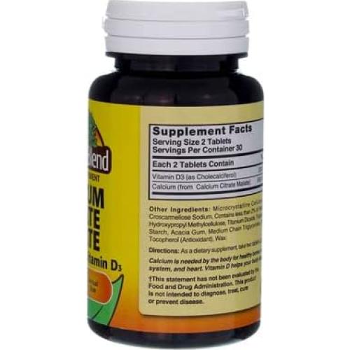 Calcio Citrato Malato Nature's Blend 500 mg 60 tabletas