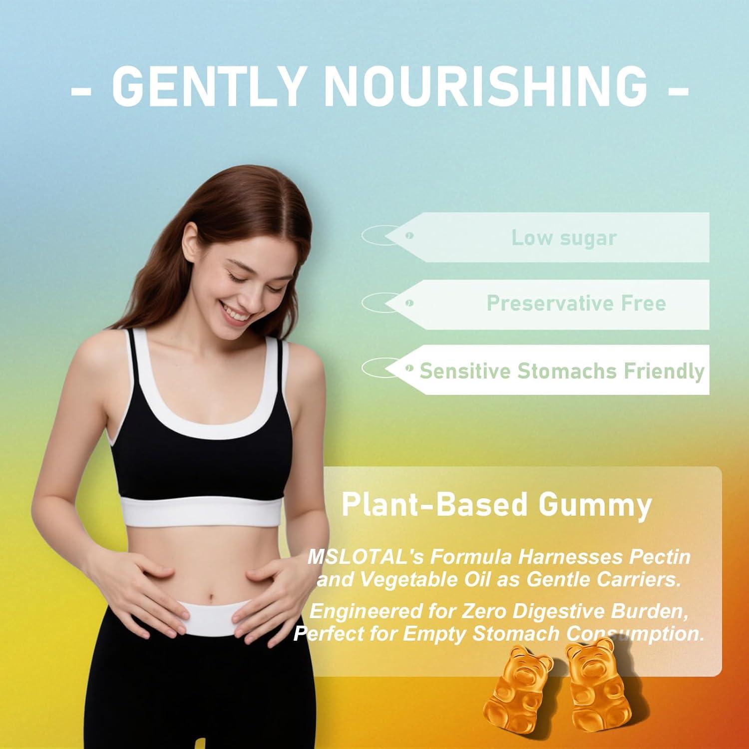 Gomitas de Citrato de Calcio MSLOTAL 1200mg con Vitamina D3 y Magnesio