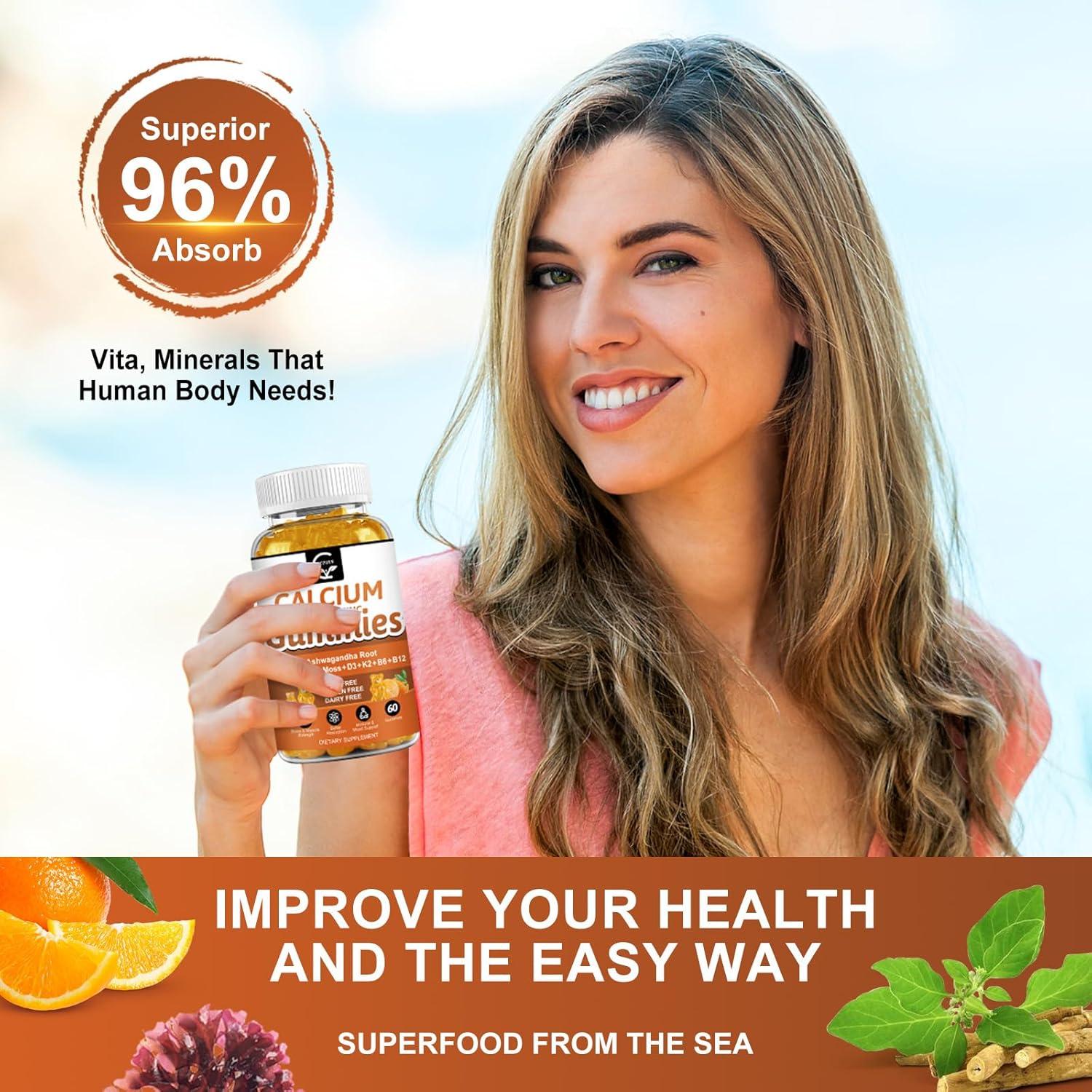 Gominolas de Calcio 1200mg GORNVB con Vitamina D3 y K2