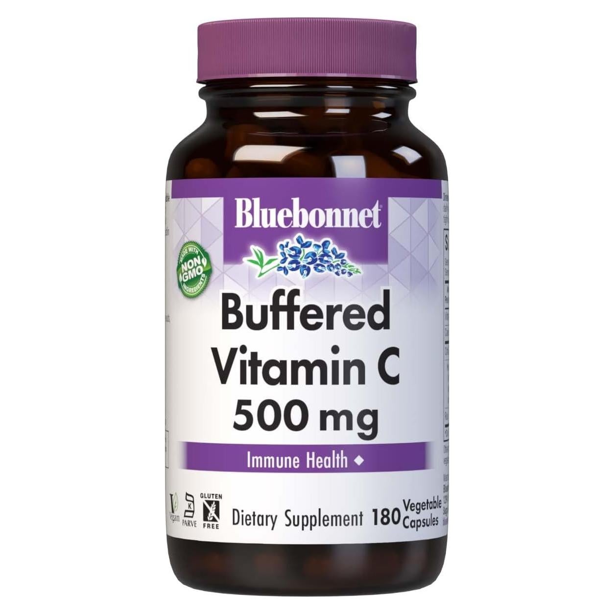 Cápsulas Vegetales Vitamina C 500 mg BlueBonnet 180 Unidades