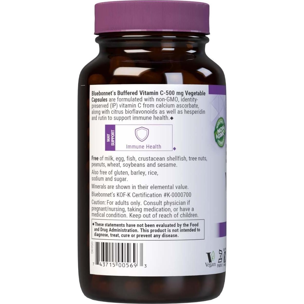 Cápsulas Vegetales Vitamina C 500 mg BlueBonnet 180 Unidades