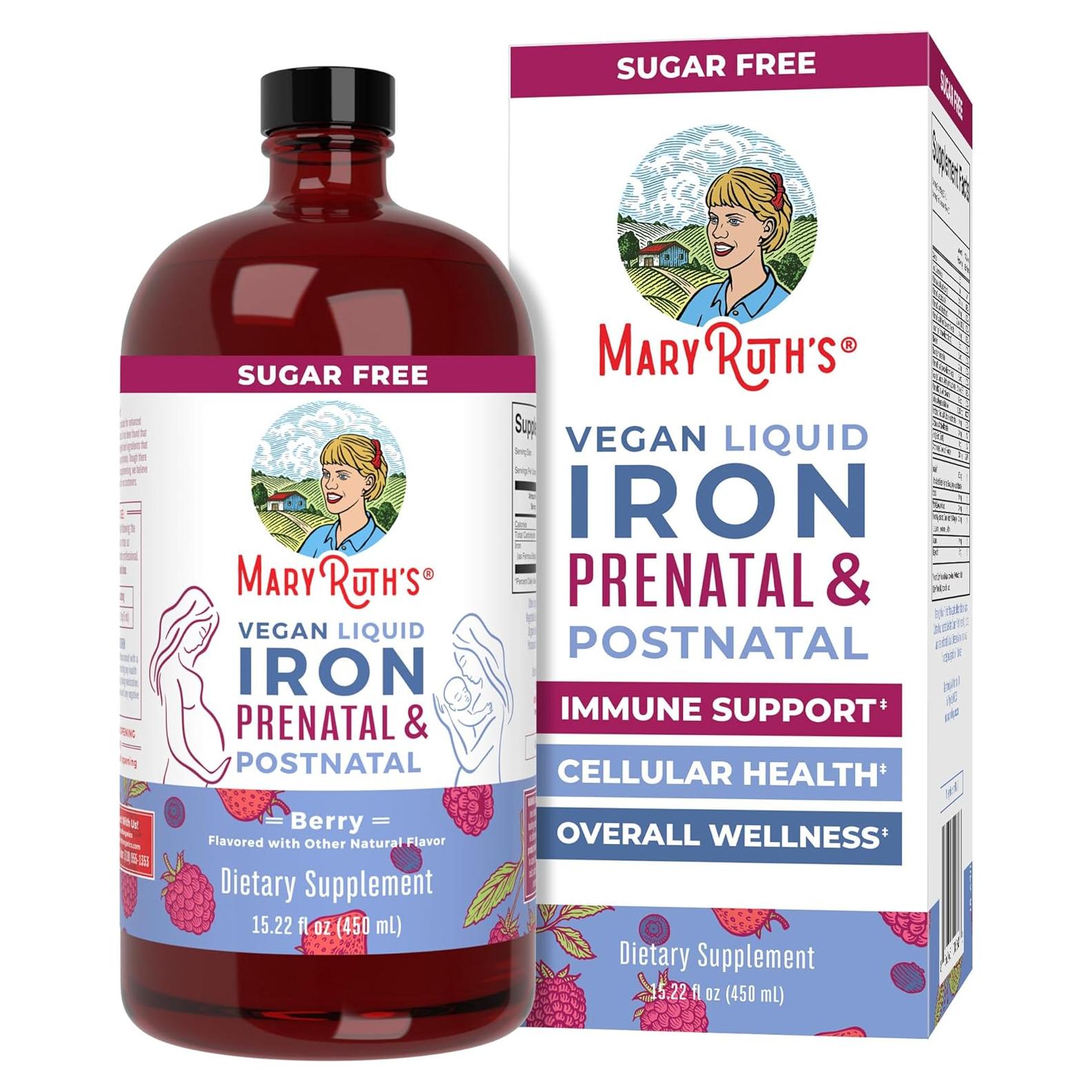 Suplemento de Hierro Líquido Prenatal MaryRuth 448.5 ml