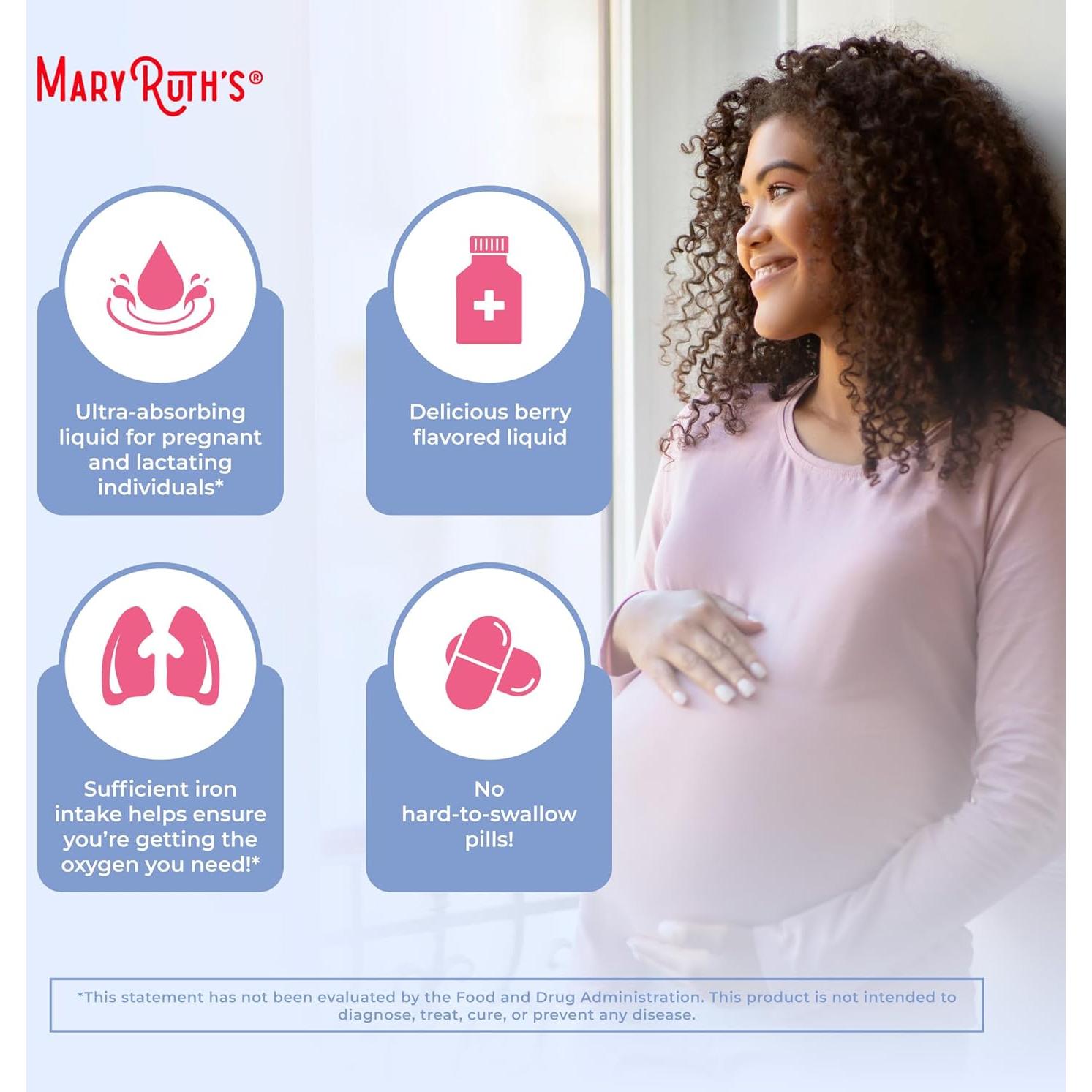 Suplemento de Hierro Líquido Prenatal MaryRuth 448.5 ml