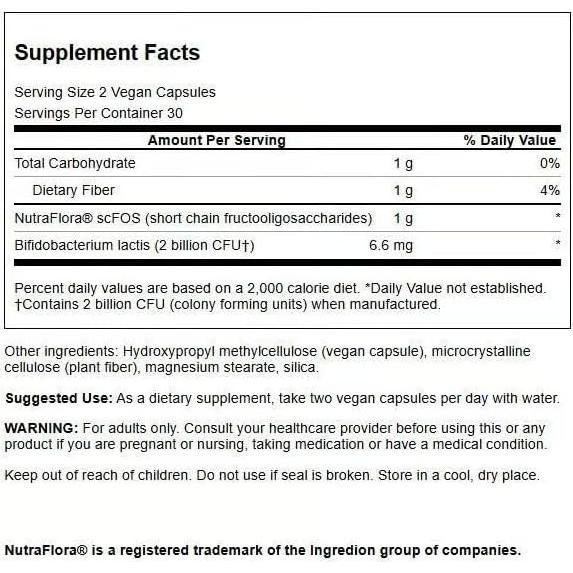 Suplemento Digestivo Probiotico + Prebiotico Swanson 60 Cápsulas