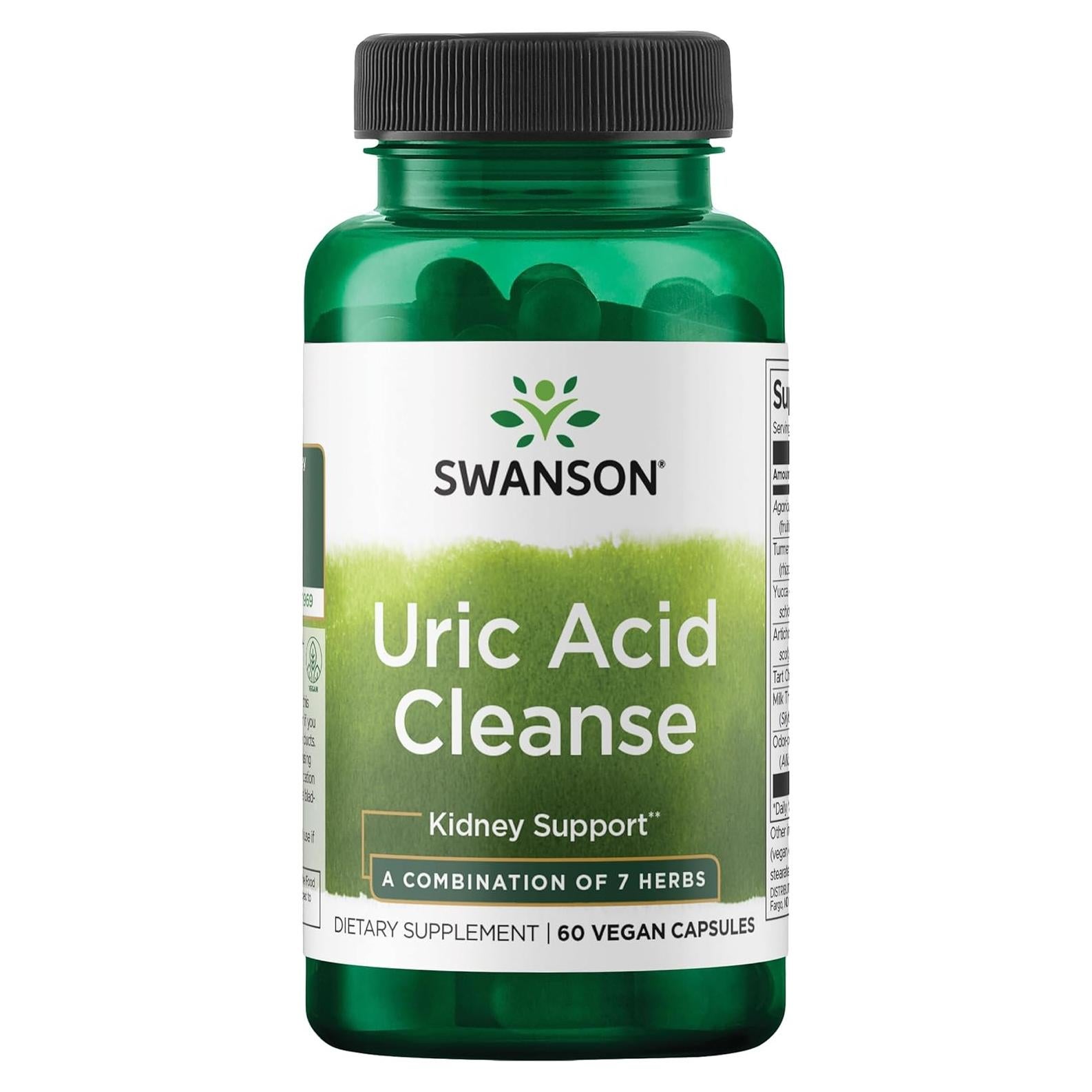 Suplemento Natural de Ácido Úrico Swanson Ultra - 60 Cápsulas