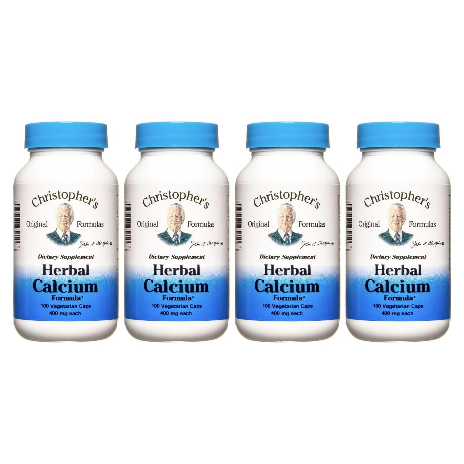 Suplemento de Calcio Herbal Christopher - 400 Cápsulas