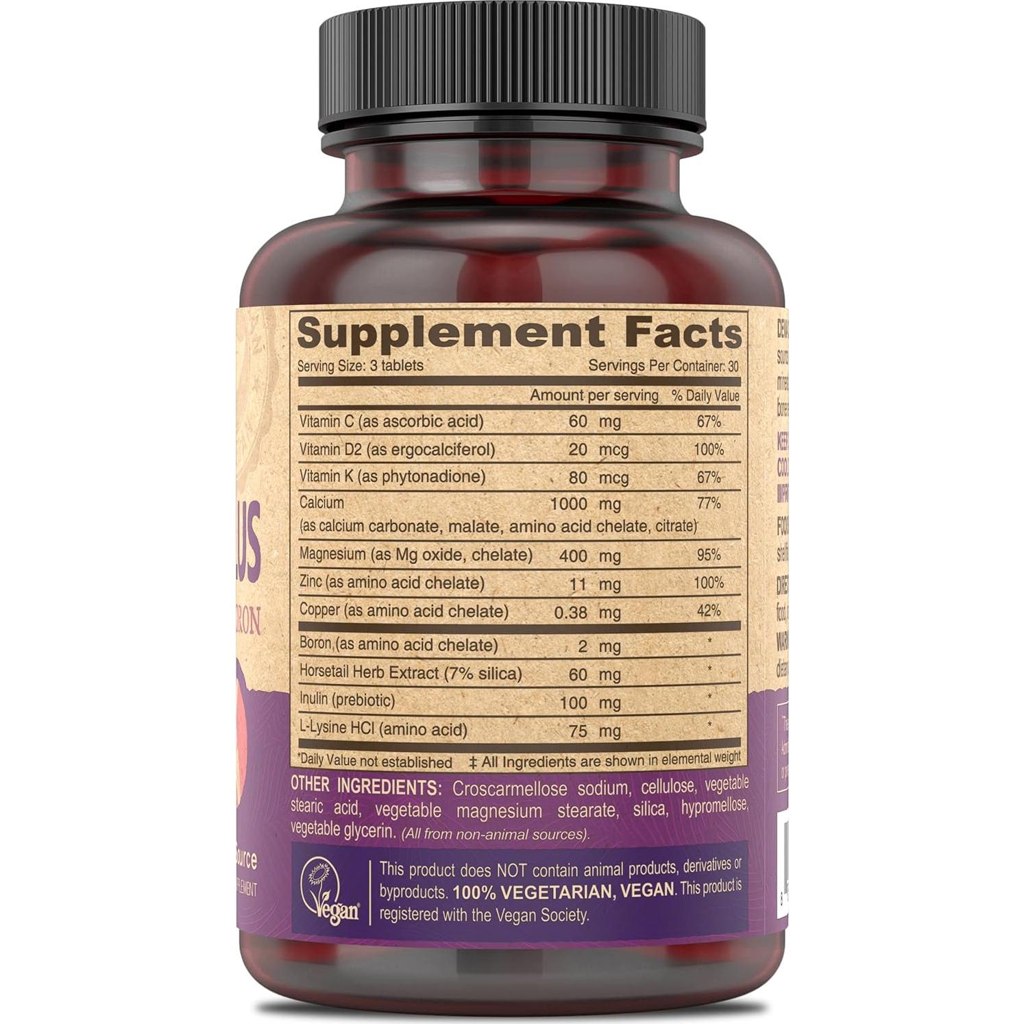 Suplemento Vegano DEVA Cal MAG Plus 90 Tabletas - Calcio, Magnesio, Zinc, Vitaminas C, D, K