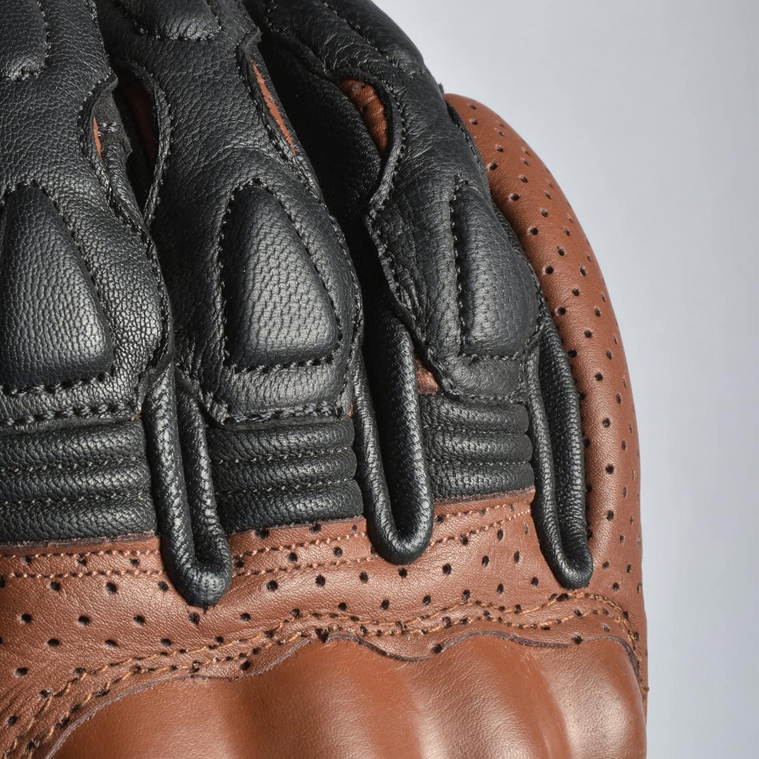 Guantes de Motocicleta J.A.G. Cuero Perforado Táctiles