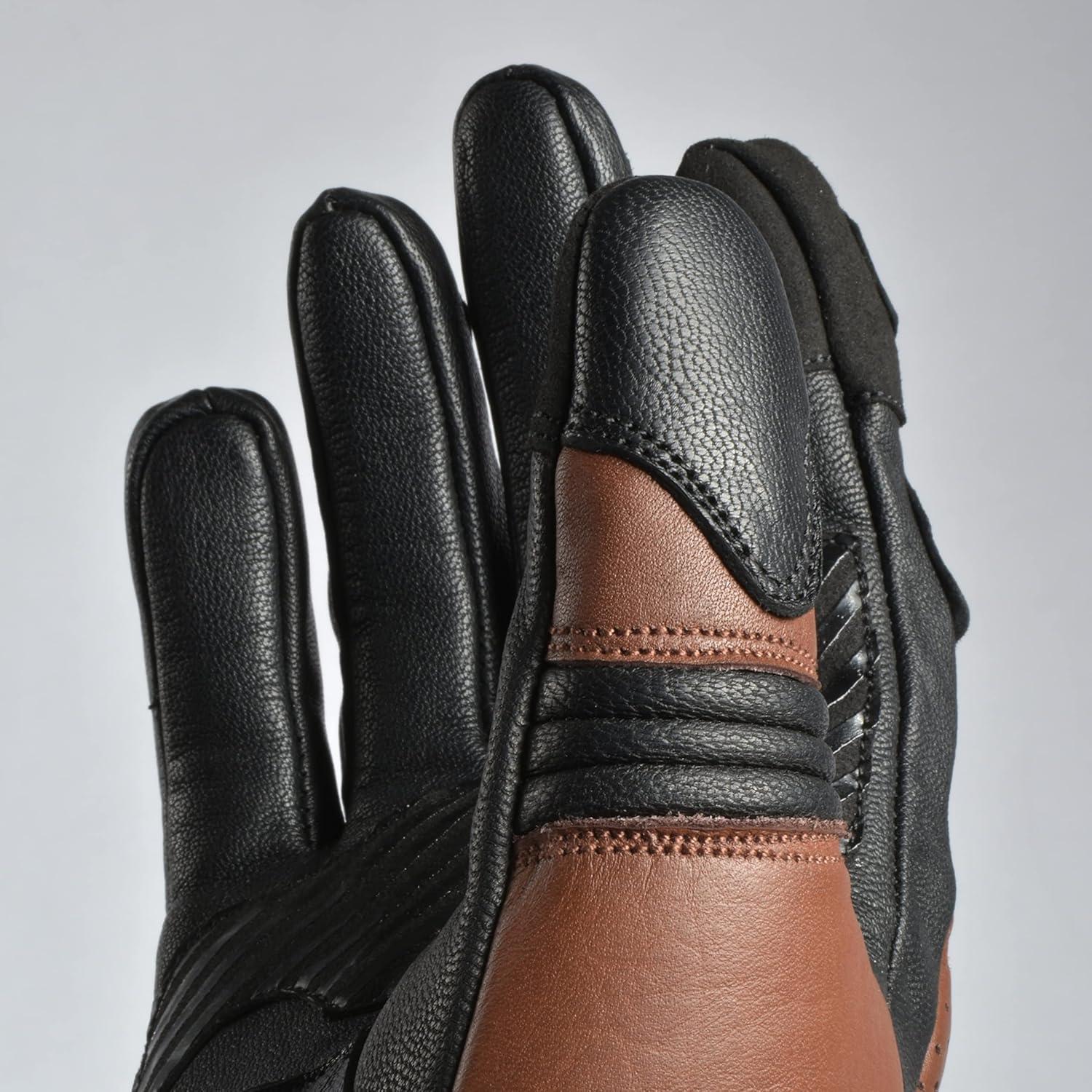 Guantes de Motocicleta J.A.G. Cuero Perforado Táctiles