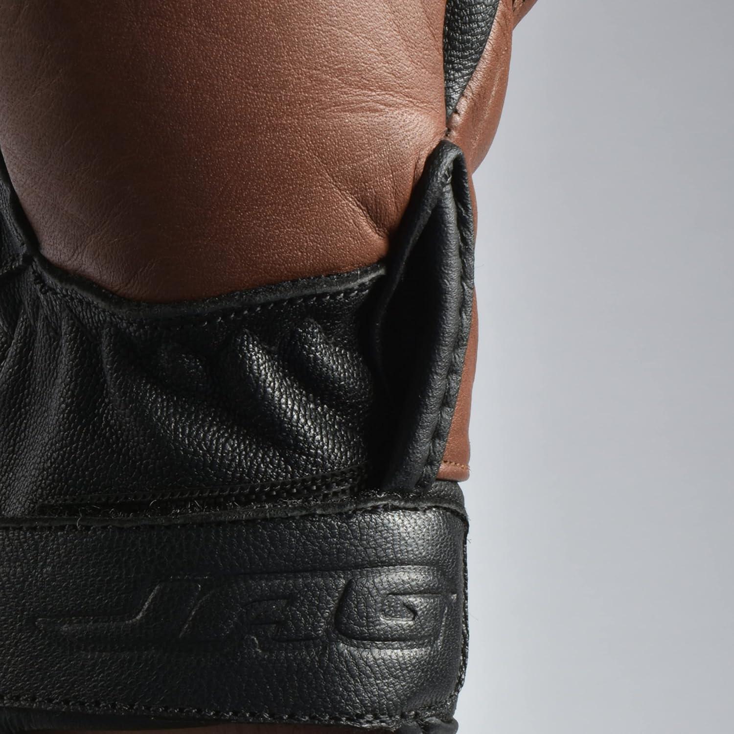 Guantes de Motocicleta J.A.G. Cuero Perforado Táctiles