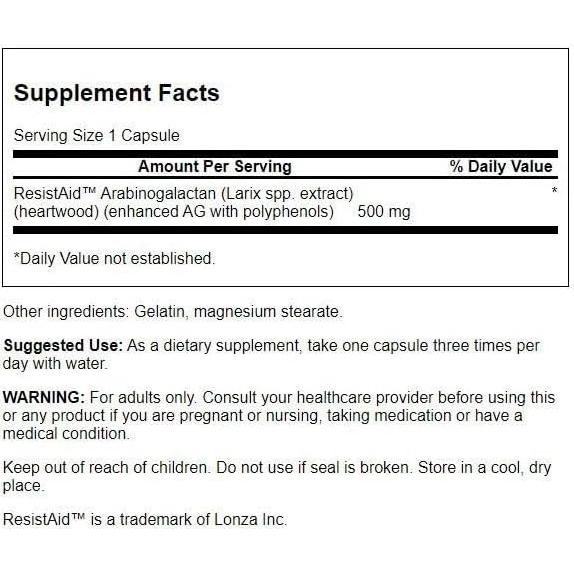 Arabinogalactano Swanson 500 mg 90 cápsulas - Inmunidad