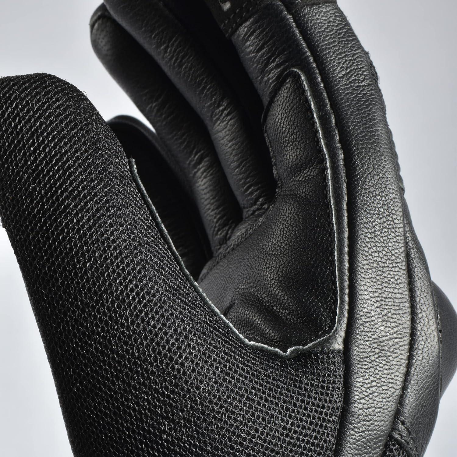 Guantes de Motocicleta J.A.G. Cuero Negro 3XL con Protección