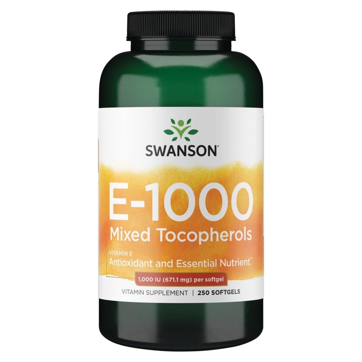 Vitamina E Swanson 1000 IU Mezcla de Tocoferoles 250 Gelatinas
