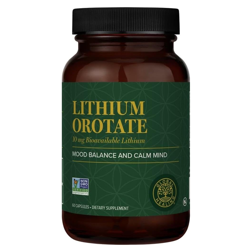 Orotato de Litio 10mg Centro de Sanación Global - 60 Cápsulas Veganas