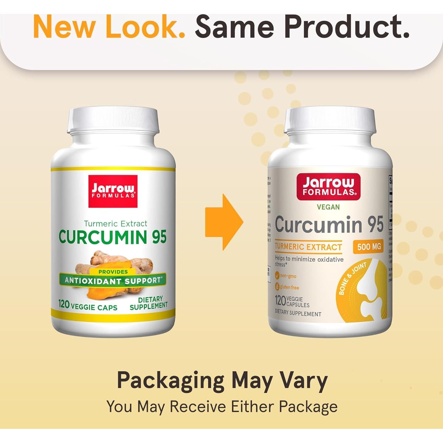 Suplemento de Cúrcuma Curcumina Jarrow 500 mg 120 Cápsulas