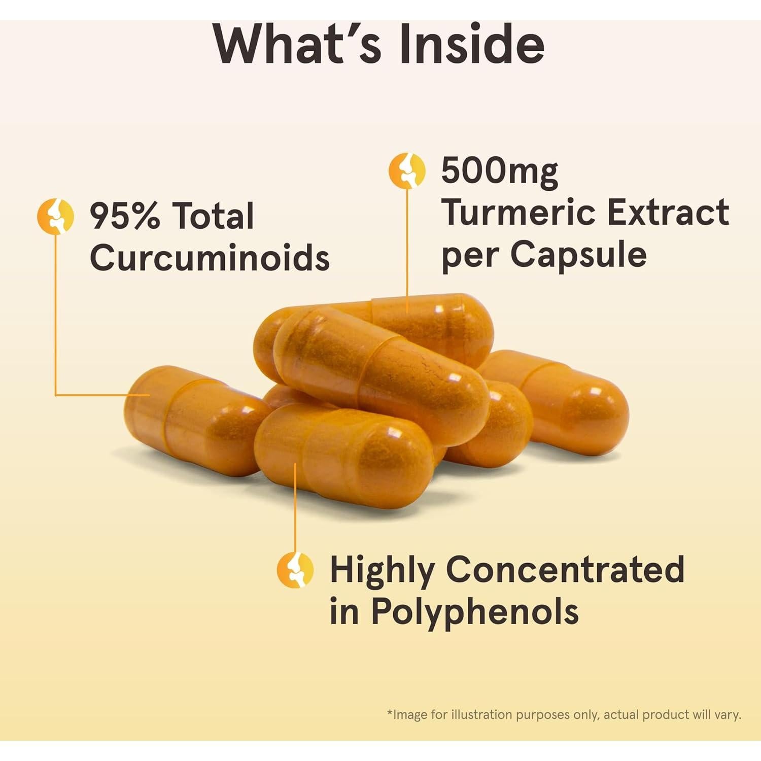 Suplemento de Cúrcuma Curcumina Jarrow 500 mg 120 Cápsulas
