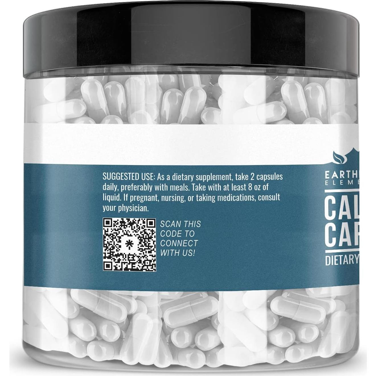 Carbonato de Calcio Earthborn Elements 200 Cápsulas Puro